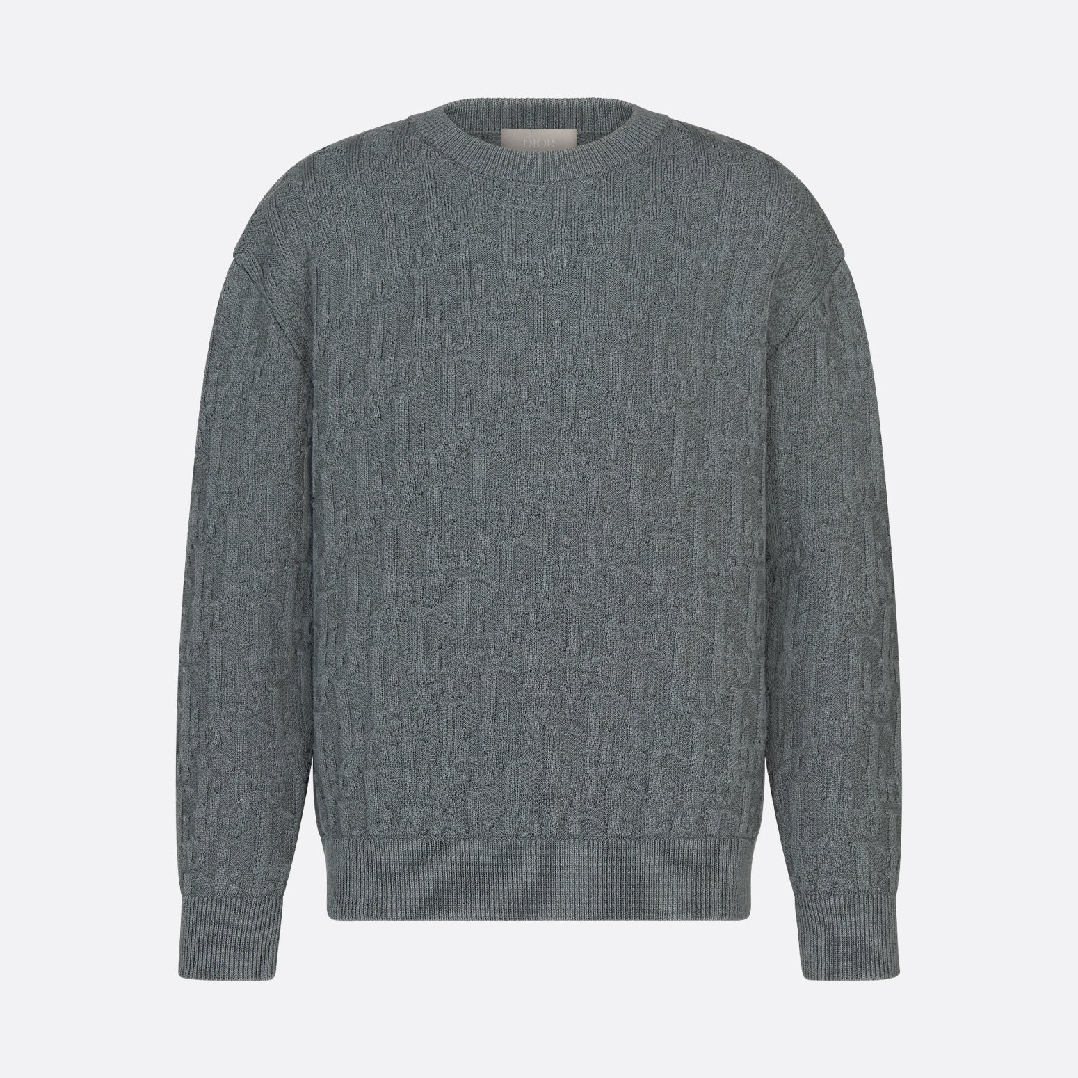 NIGO Dior Men's Spring and Autumn Solid Color Printed Ribbed Crew Neck Knit Sweater #nigo75184