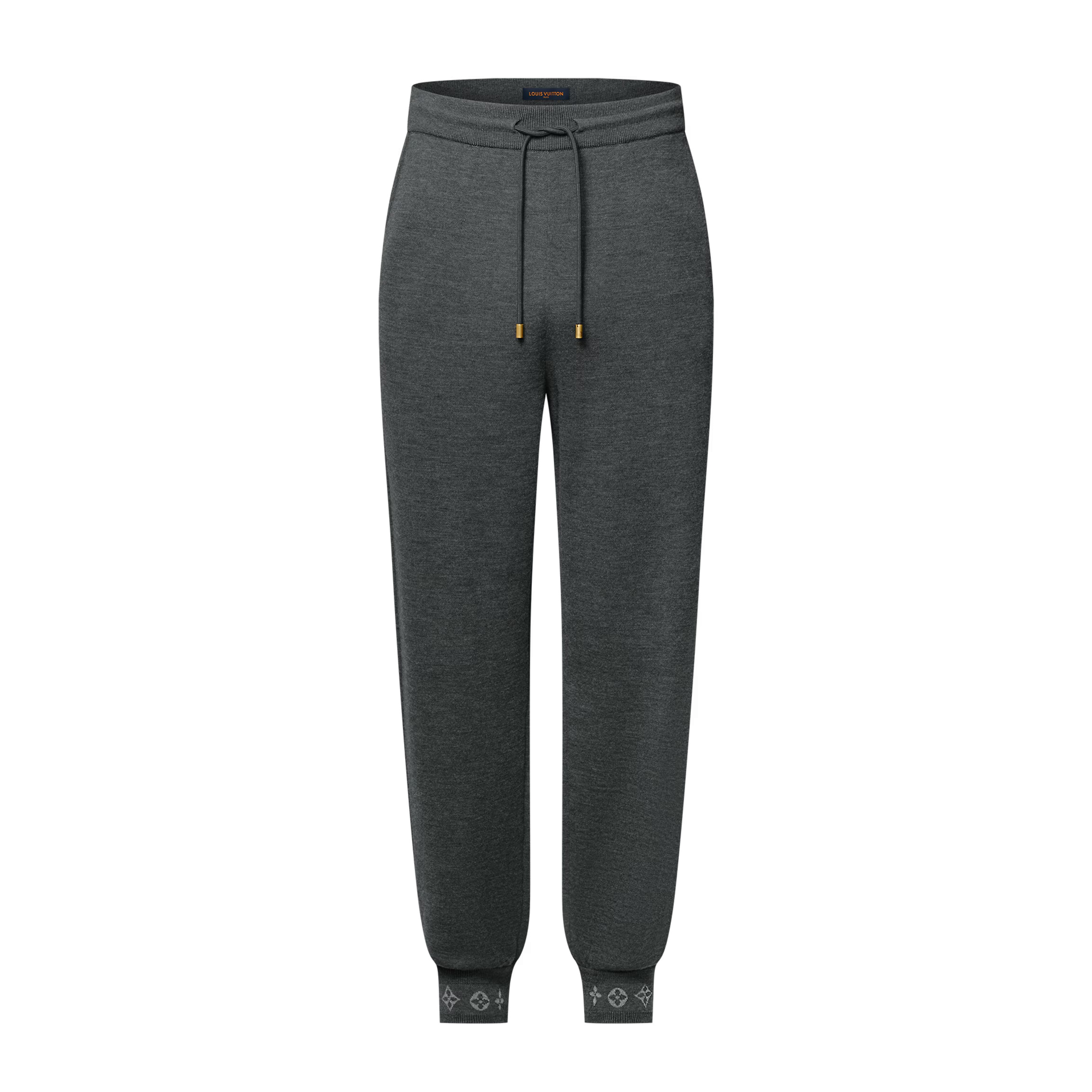 NIGO Louis Vuitton Men's Spring & Autumn Solid Color Reversible Jacquard Wool Knit Casual Pants #nigo75175