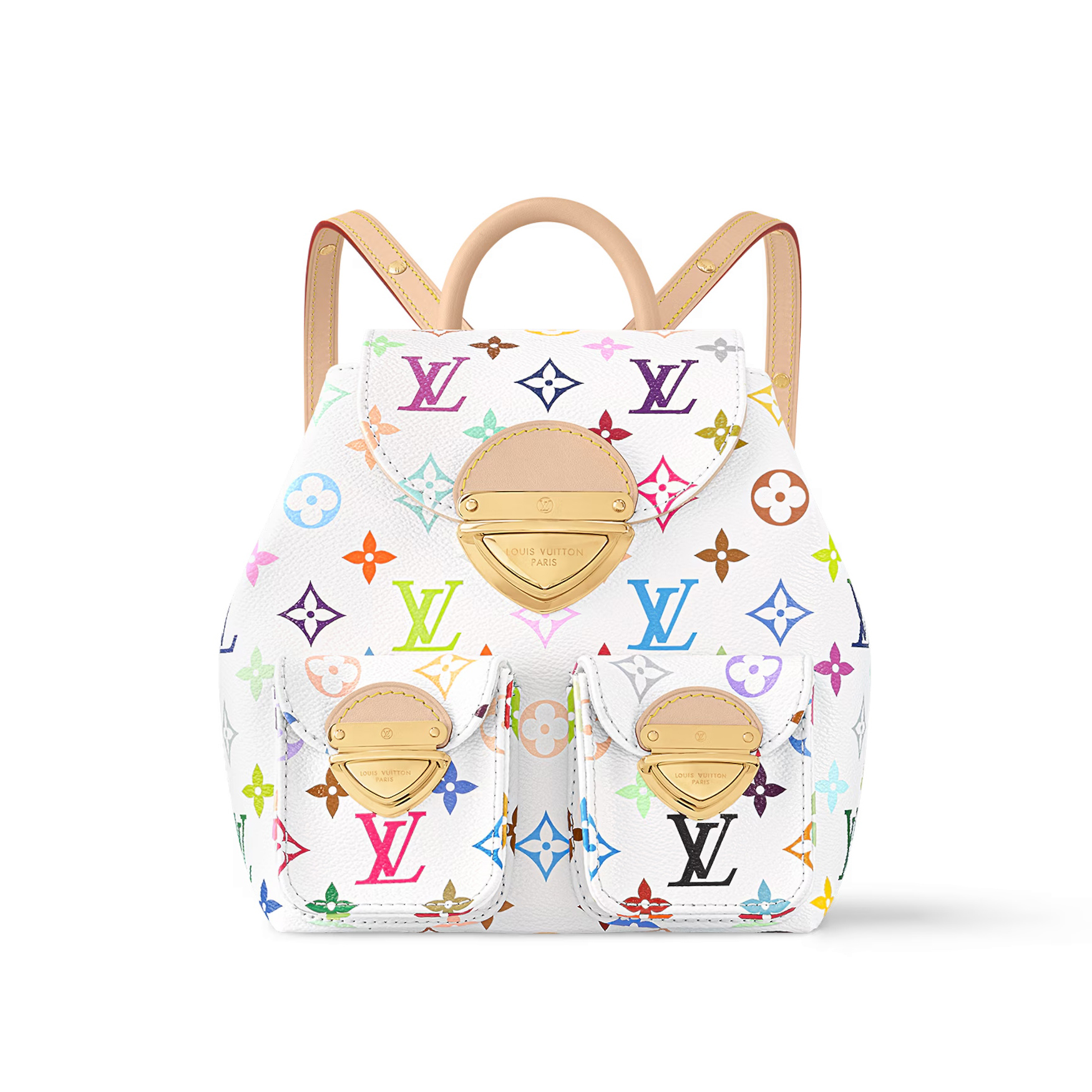 NIGO Louis Vuitton LV x TM VENICE Women's Colorful Logo Printed Flap Closure Coated Canvas Leather Trimmed Shoulder Bag Bags #nigo75179