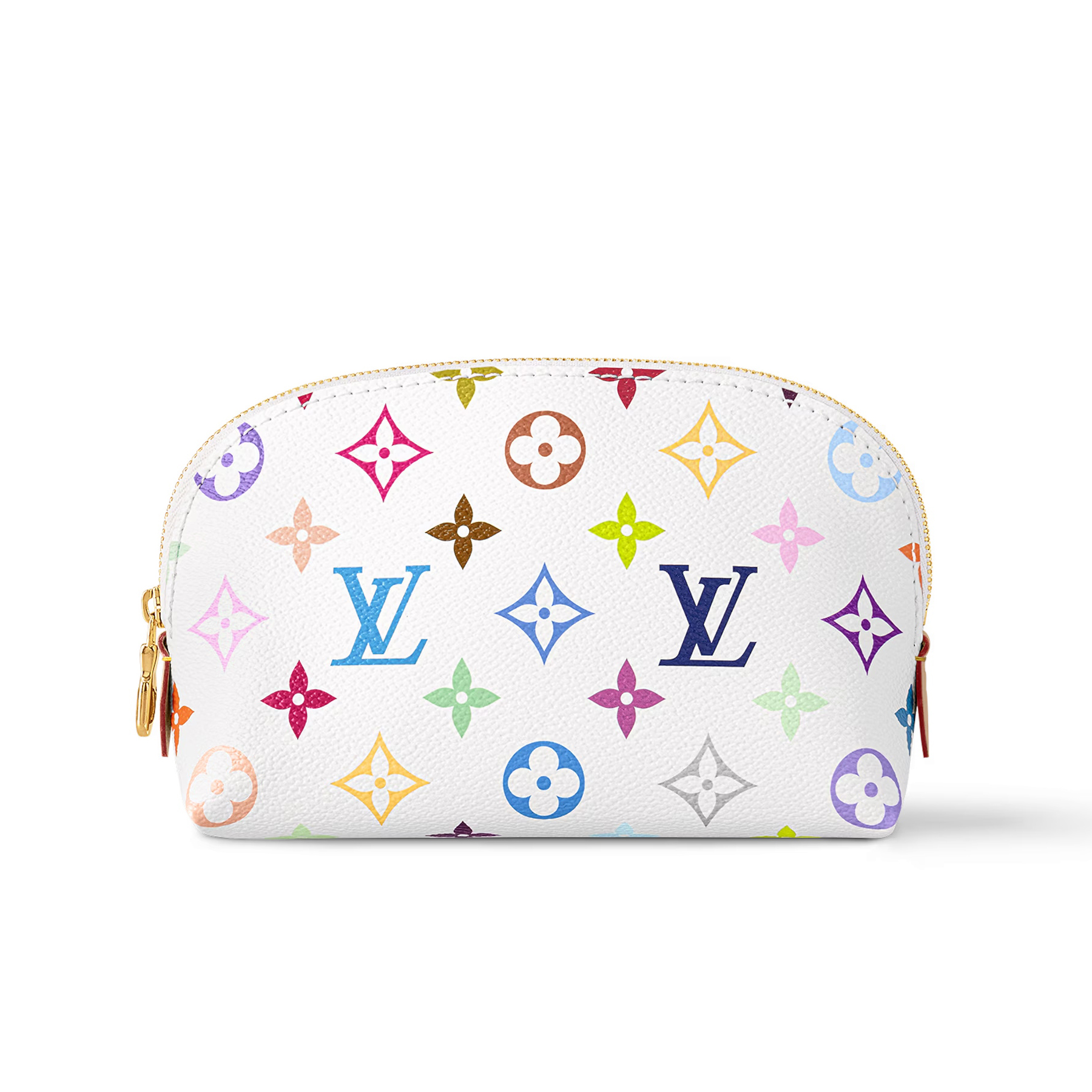 NIGO Louis Vuitton LV x TM Women's Colorful Logo Printed Zipper Closure Coated Canvas Leather Trimmed Toiletries Cosmetic Bag Bags #nigo75163
