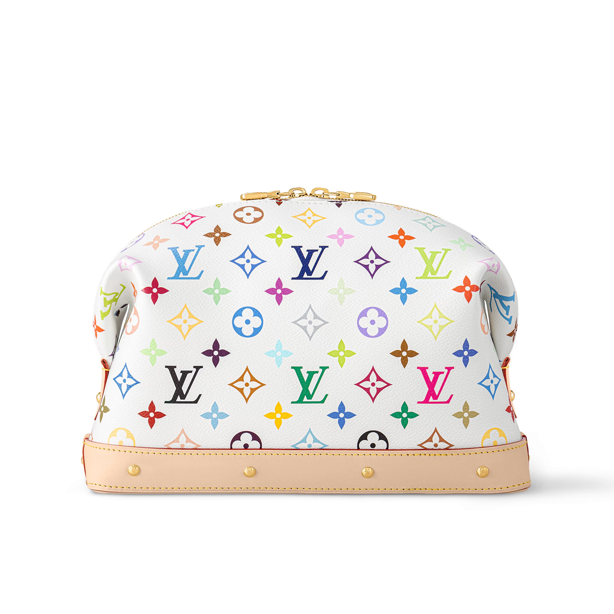 NIGO Louis Vuitton LV x TM Women's Colorful Logo Printed Zipper Closure Coated Canvas Leather Trimmed Toiletries Cosmetic Bag Bags #nigo75162