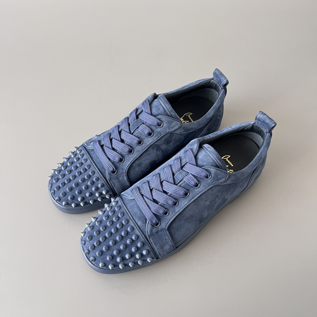 NIGO Christian Louboutin Men's Spring And Autumn Rivets Metal Decoration Fashion Casual Lace-up Trainers Cowhide Hundred Modern Shoes Ngvp #nigo9888