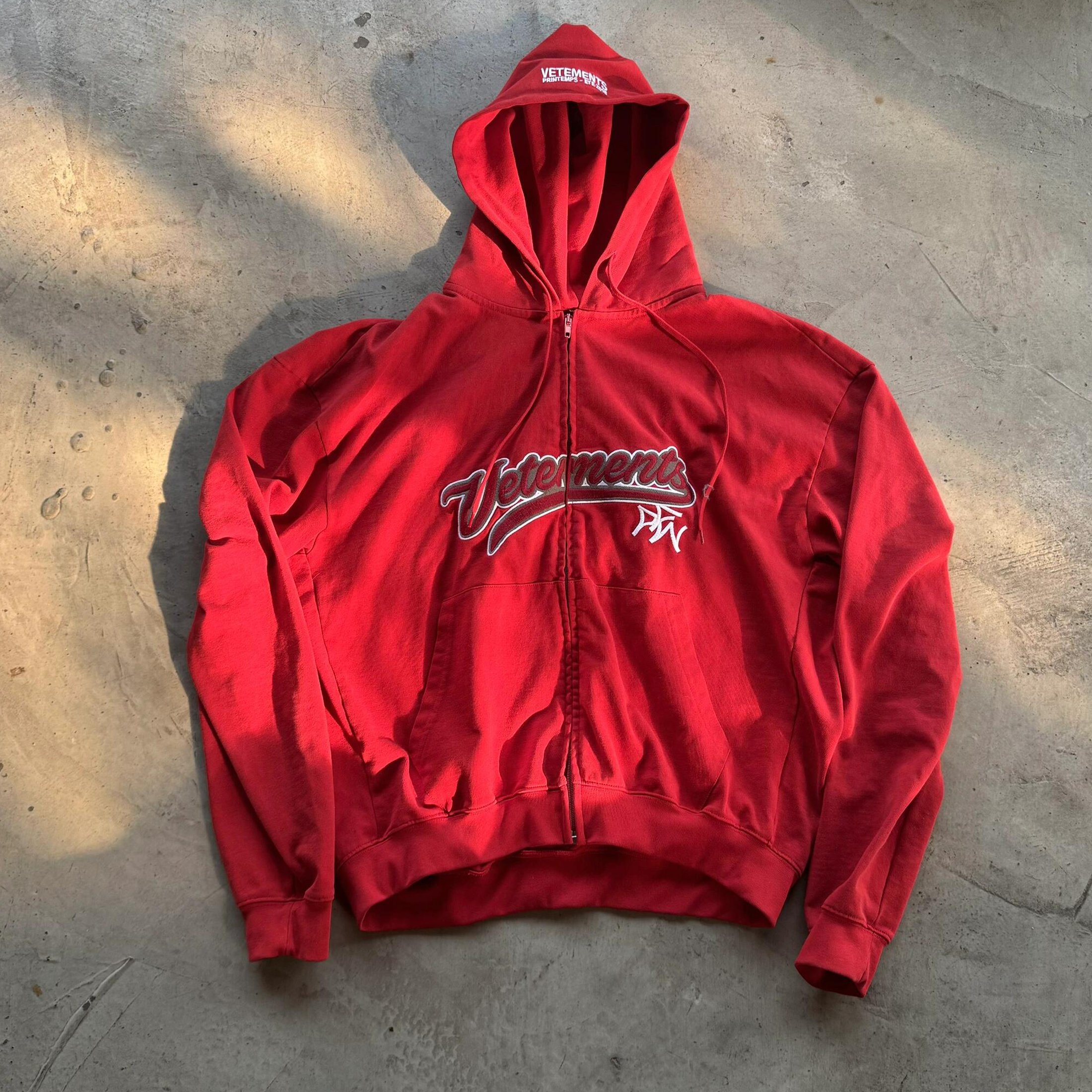 NIGO Vetements Men's Red Retro High Street Zip Printed Pullover Hoodie Short Sweatshirt Fashion Spring And Autumn Trend Loose Sweatshirt Jacket #nigo71855