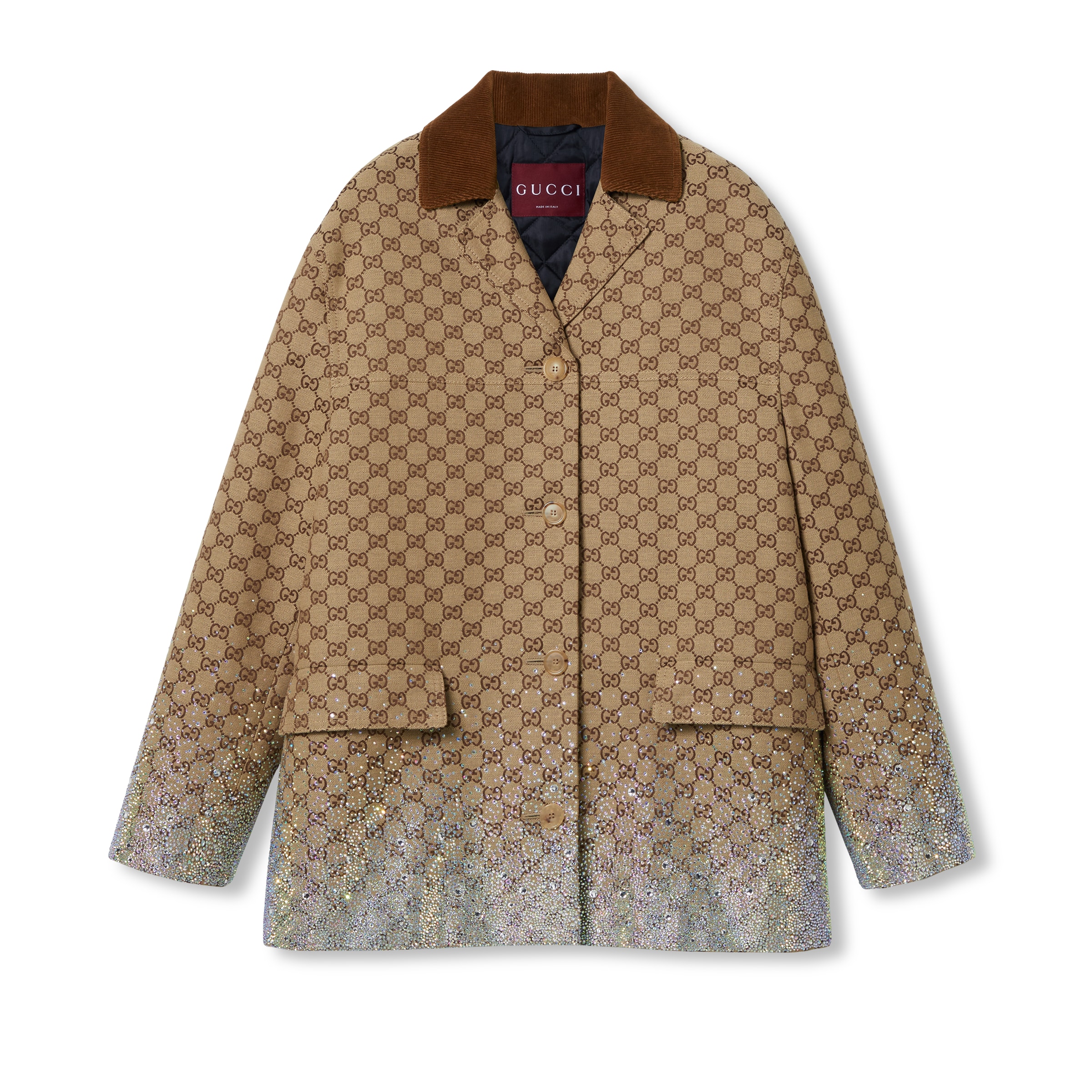 NIGO Gucci Ladies Spring And Summer Embroidery GG Canvas Coat Rhinestone Gradient Lapel Suit Jacket Temperament Fashion Thin Package Hip Short Skirt Suit Set #nigo71861