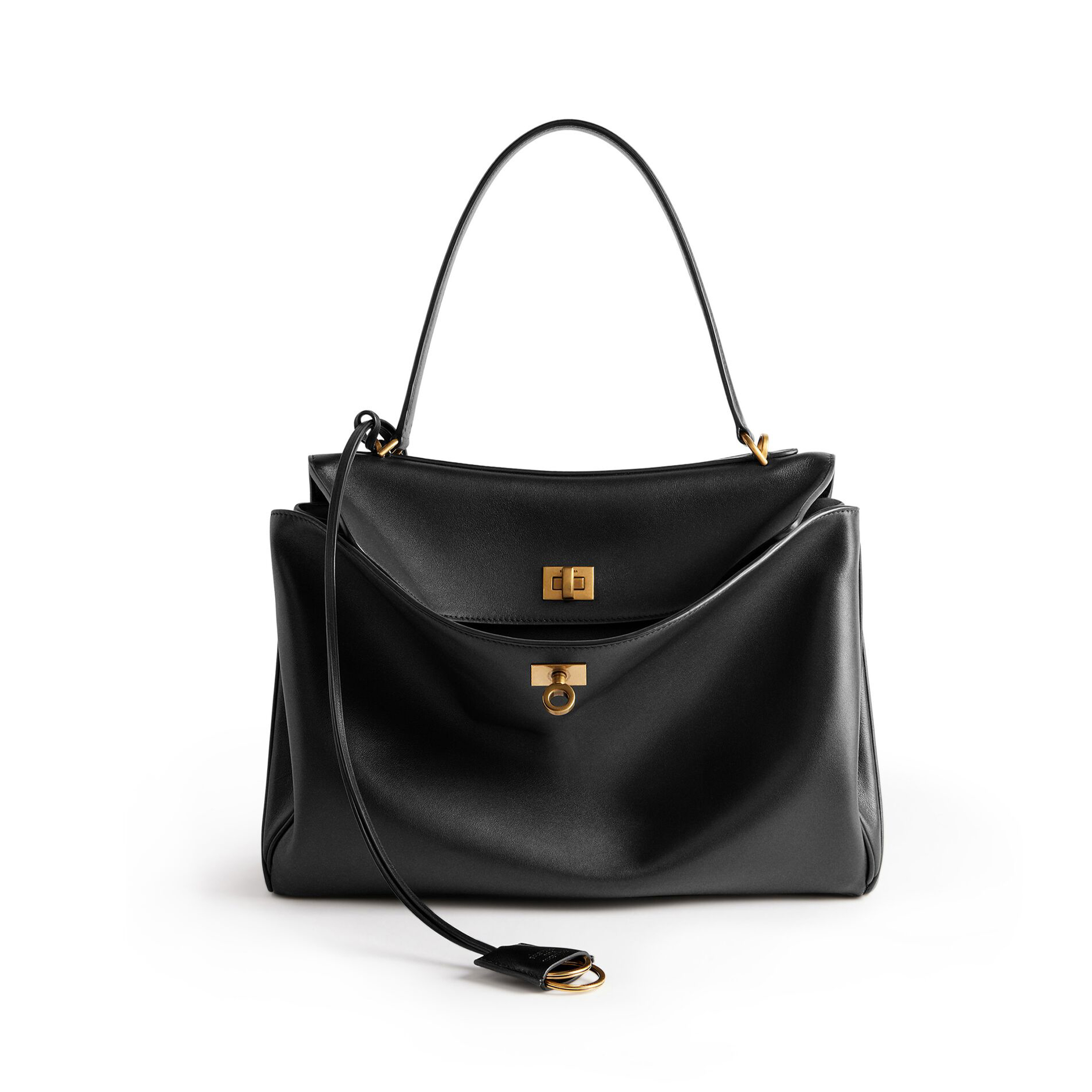 NIGO Balenciaga Women's Fashion Rodeo Medium Handbag Casual Pure Color Cowhide Leather Shoulder Crossbody Bags Bags 7897722AA4U1000 Ngvp #nigo9916