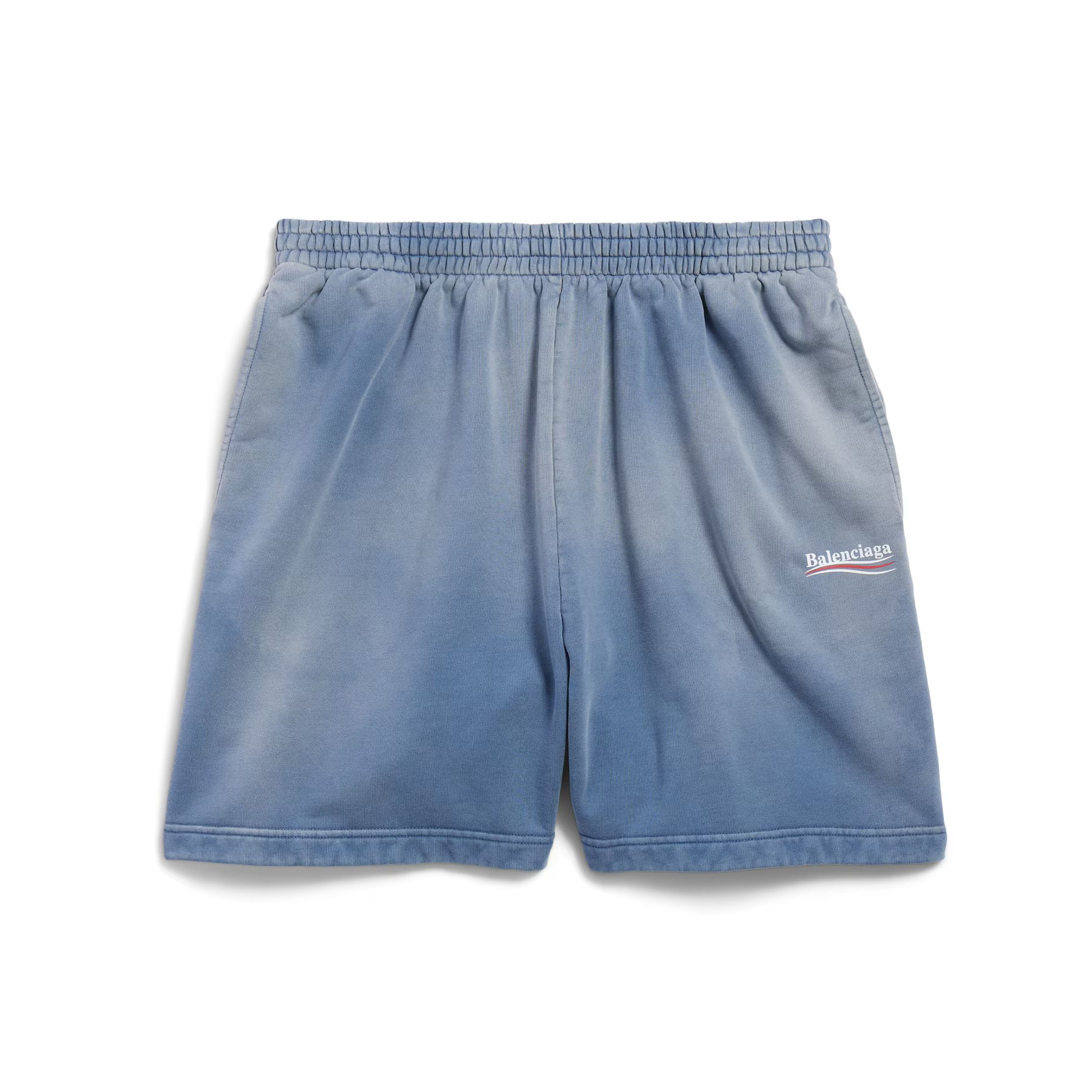 NIGO Balenciaga Men's Summer Logo Printed Elastic Waist Cotton Casual Loose Washed Gradient Political Campaign Shorts #nigo71897