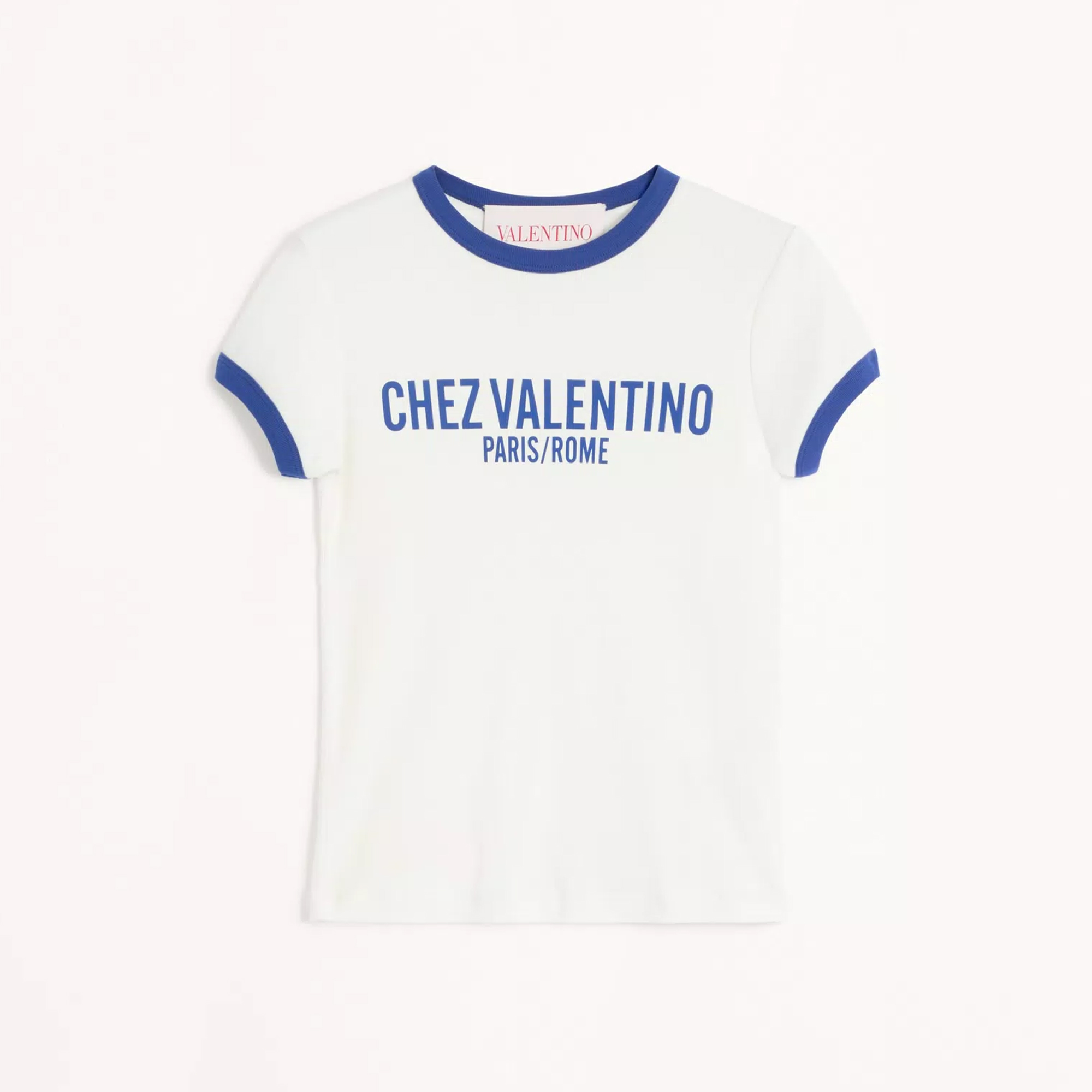 NIGO Valentino Women's Summer Colorblocked Letter Round Neck Solid Color Straight Jersey Cotton Short Sleeve T-Shirt #nigo71887