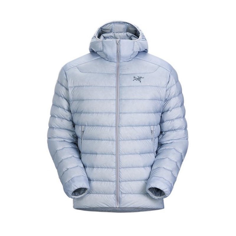 NIGO Arcteryx Men's Solid Color Zipper Lightweight Goose Down Windproof Long Sleeve Hooded Puffer Down Jacket #nigo71889