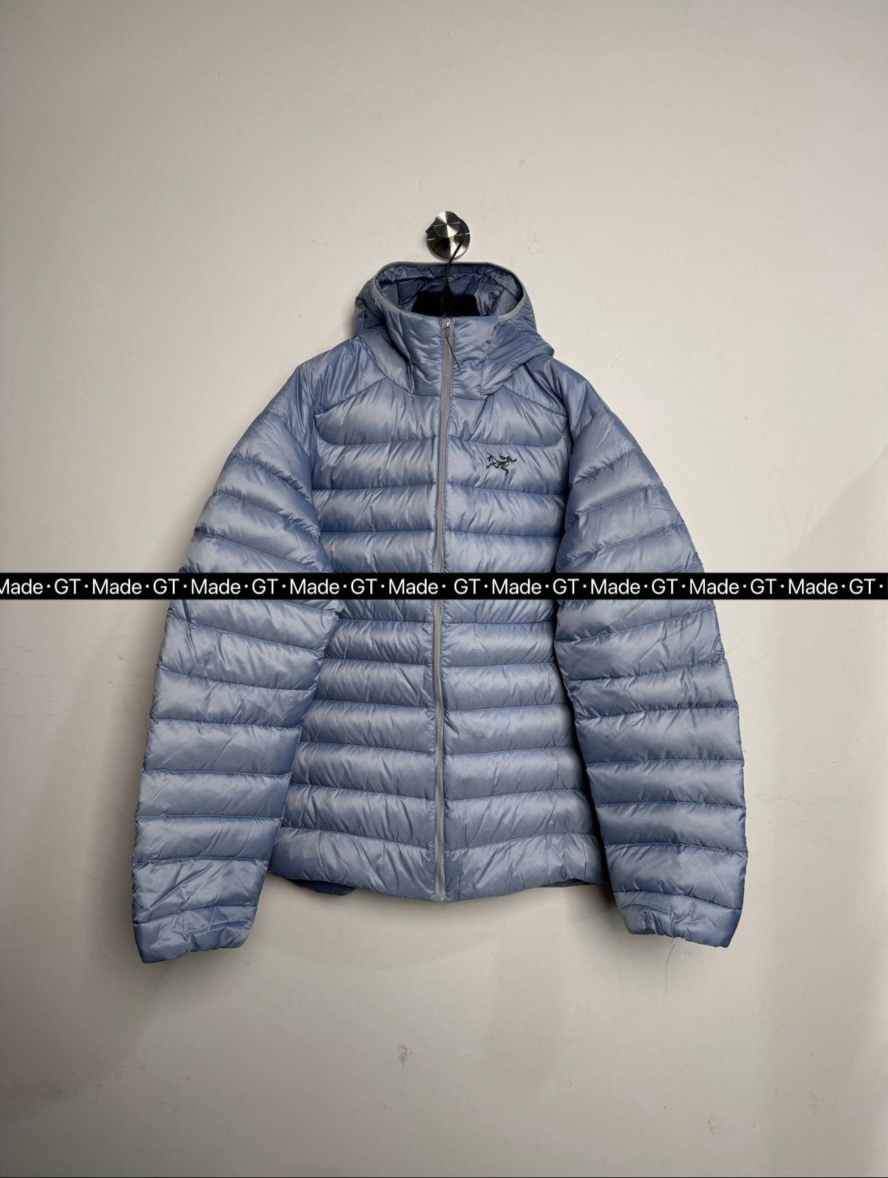 NIGO Arcteryx Men's Solid Color Zipper Lightweight Goose Down Windproof Long Sleeve Hooded Puffer Down Jacket #nigo71889