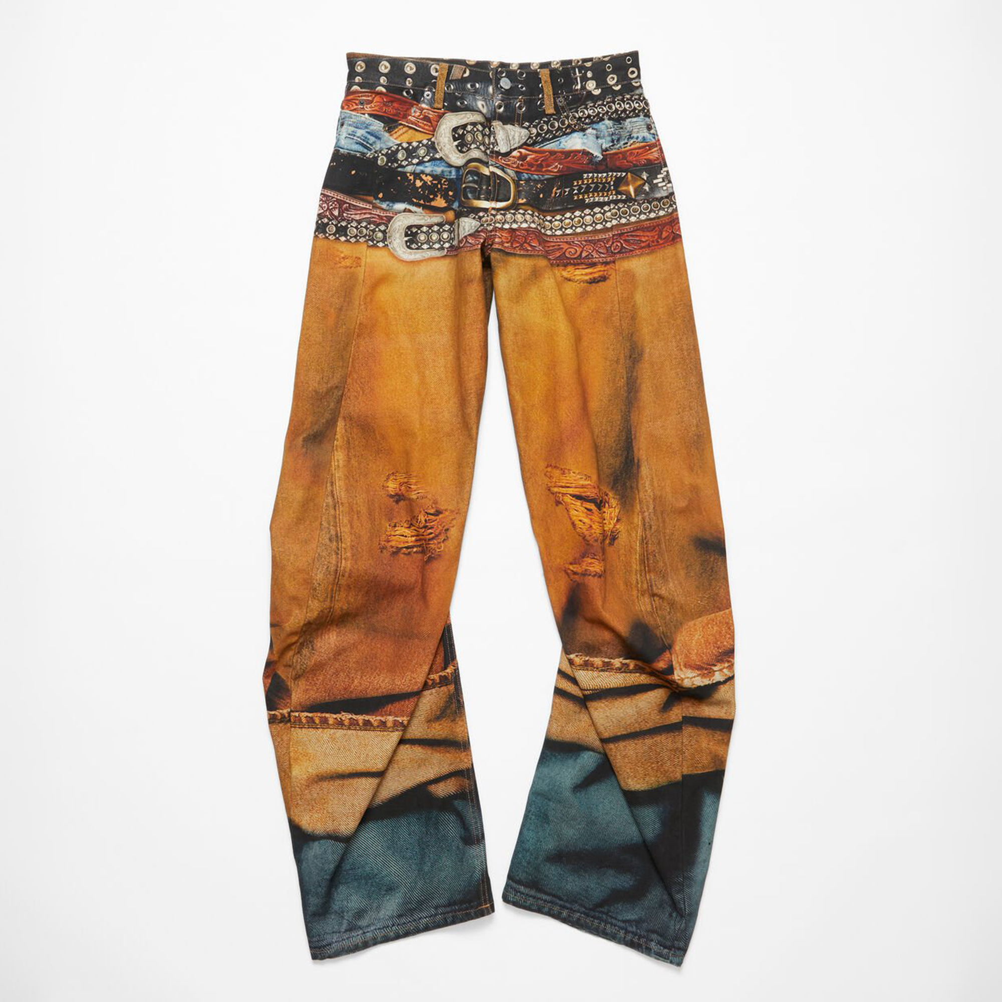 NIGO Ngvp Men's Four Seasons 3D Printed Low Rise Solid Color Loose Jeans Autonomous Label-Free Casual Pants #nigo9923