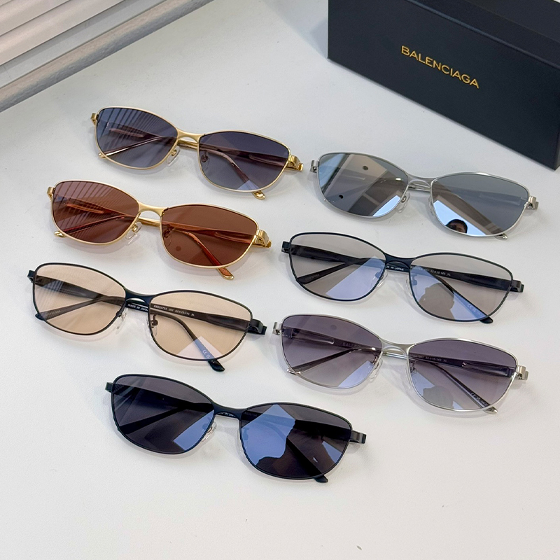 NIGO Balenciaga Women's Fashion Logo Decoration Solid Color Metal Cat Eye Sunglasses Accessories #nigo71888