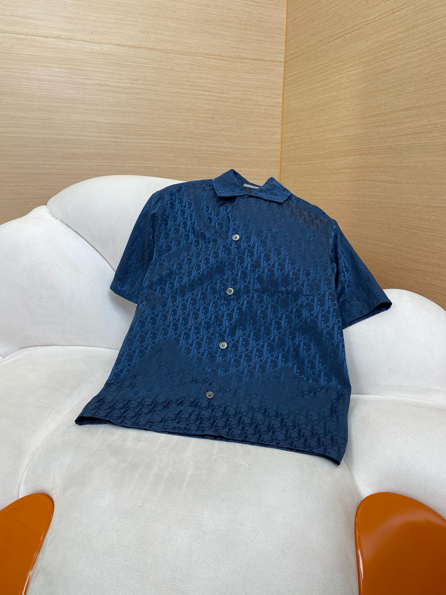 Dior NIGO Men's Summer Oblique Printed Solid Color Silk Cotton Fitted Short Sleeve Shirt Casual Pants Set #nigo71883