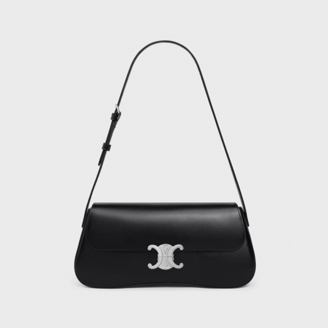 L NIGO celine Medium Cowhide Handbag in Black Album retrieval code 297645