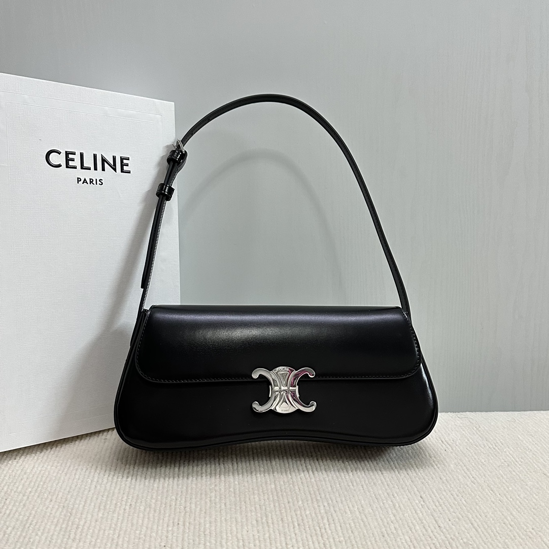 L NIGO celine Medium Cowhide Handbag in Black Album retrieval code 297645