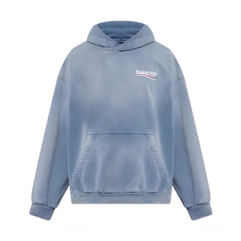 NIGO Balenciaga Men's Spring And Autumn Solid Color Washed Gradient Cotton Pullover Fitted Hooded Sweatshirt #nigo71921