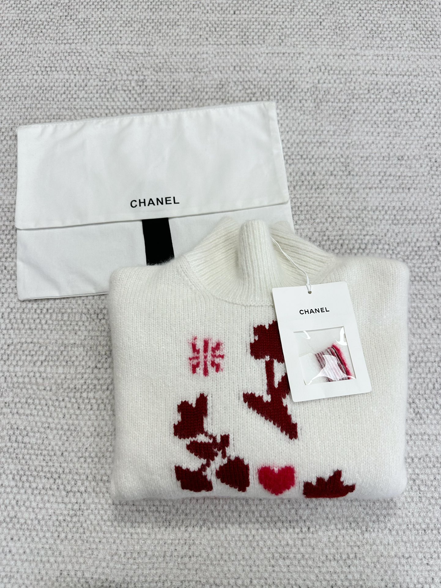 NIGO Chanel Women's Spring, Autumn And Winter Floral Embroidery Solid Color High Neck Pullover Long Sleeve Cashmere Knit Sweater #nigo71915