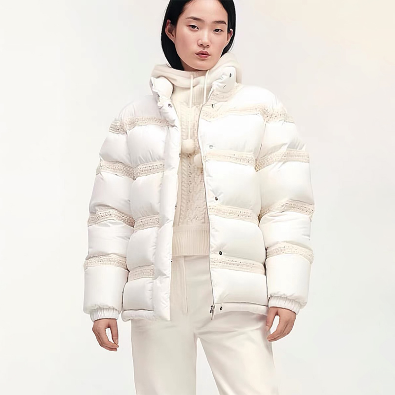 NIGO Chanel Women's Spring, Autumn And Winter Solid Color Zipper Standing Collar Puffer Down Coat Jacket #nigo71916