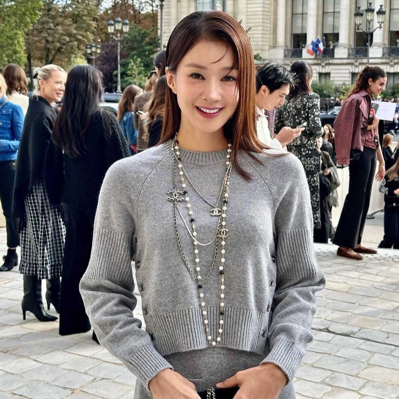 NIGO Chanel Women's Spring And Autumn Round Neck Solid Color Casual Long Sleeve Cashmere Sweater #nigo71912