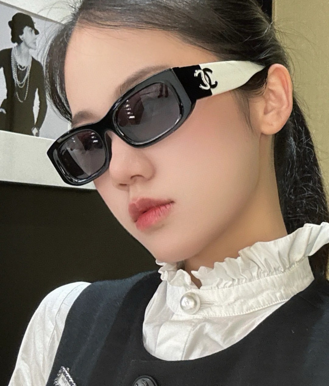 NIGO Chanel Men's Women's Logo Irregular Sunglasses Solid Color Glasses Accessories #nigo71923