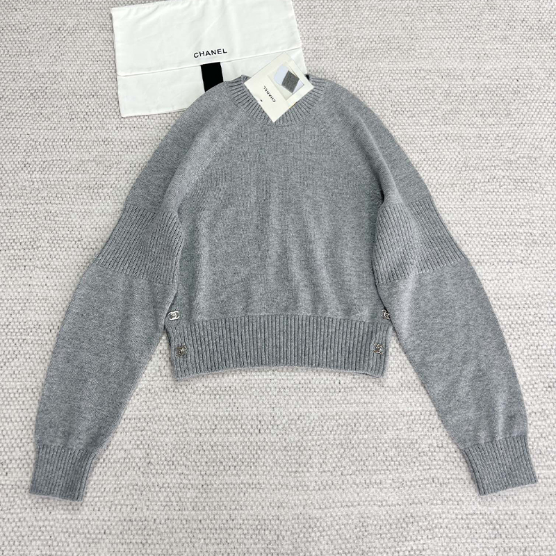 NIGO Chanel Women's Spring And Autumn Round Neck Solid Color Casual Long Sleeve Cashmere Sweater #nigo71912