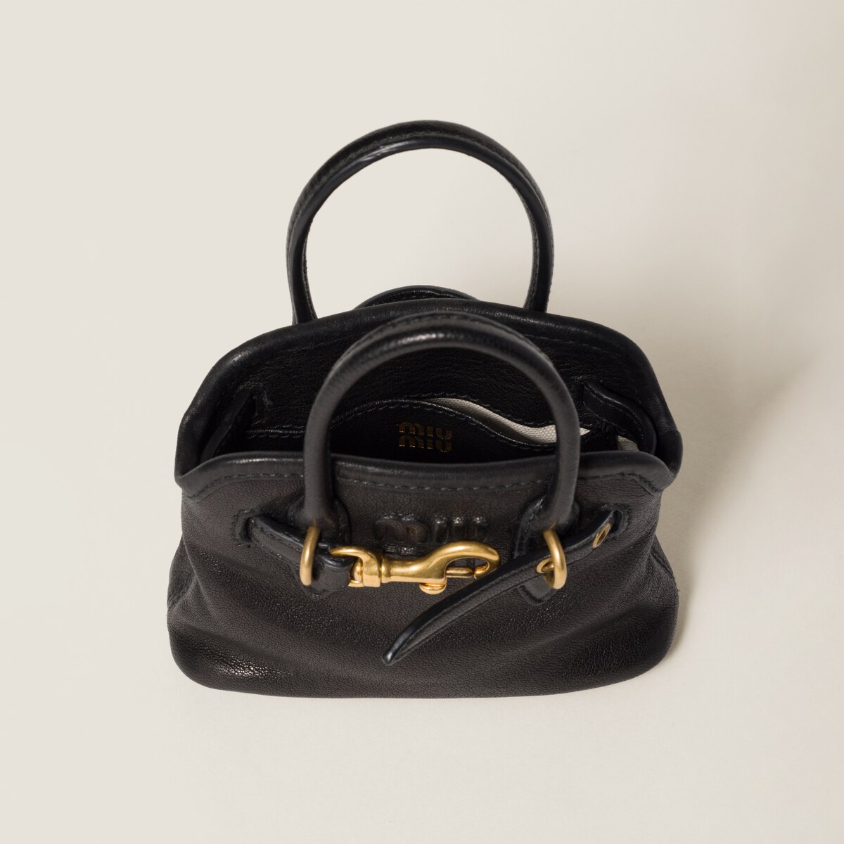 NIGO MiuMiu Women's Mini Aventure Leather Bag Jewelry Embossed Logo Zipper Closure Casual Tote Bag Bags #nigo71932