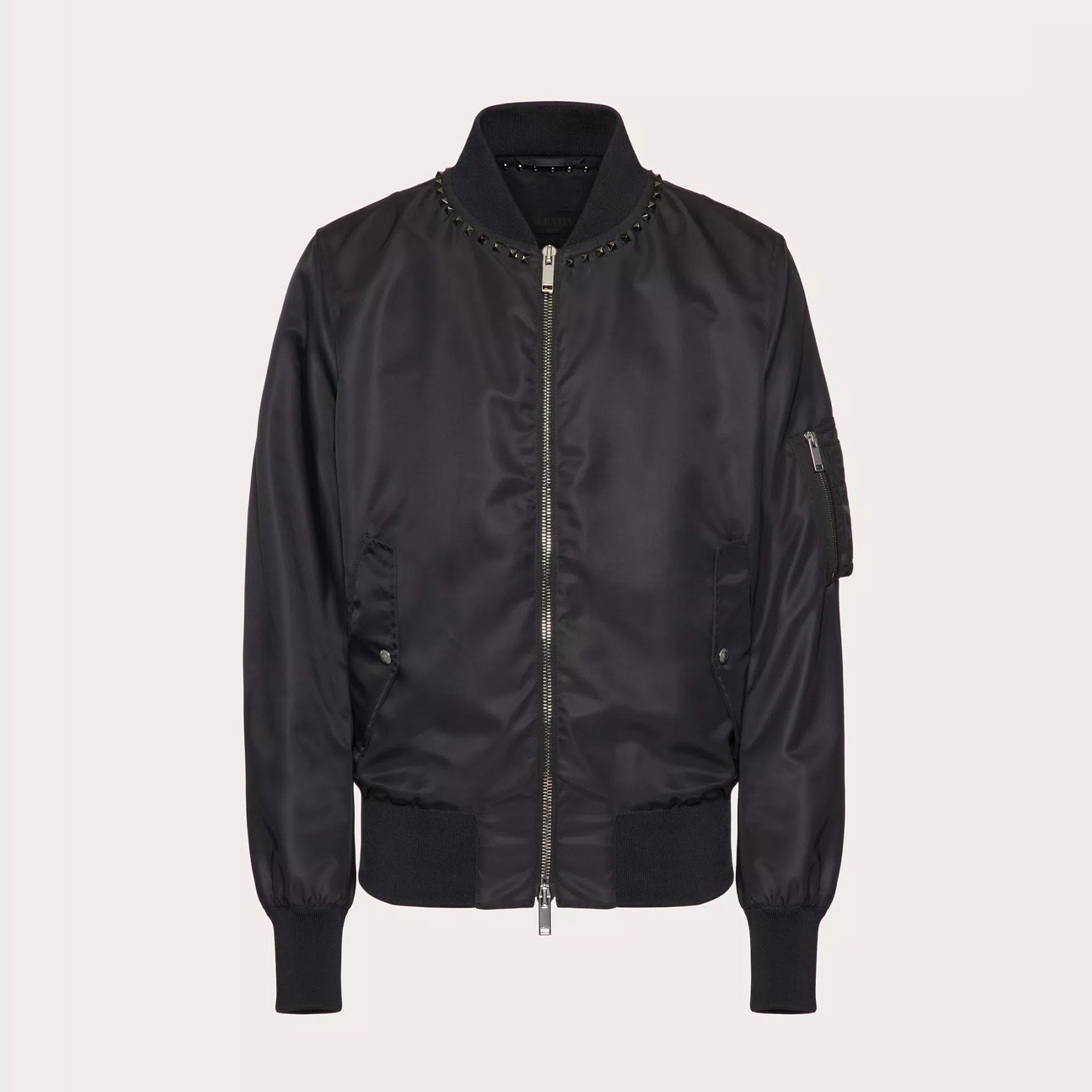 NIGO Valentino Men's Spring And Autumn Rivet Decoration Zipper Solid Color Nylon Long Sleeve Bomber Jacket Ngvp #nigo9926