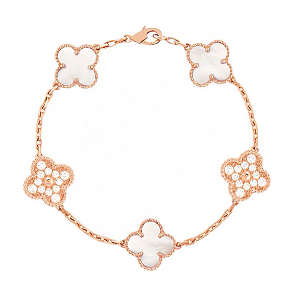 NIGO Van Cleef&Arpels Women's Fashion Four Leaf Clover Pattern Five Flower Vintage Alhambra Bracelet Jewelry Accessories #nigo71926