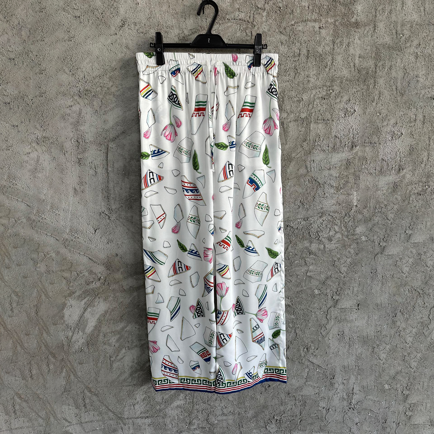 NIGO Casablanca Men's Women's Summer Pattern Printed Silk Casual Trousers Pants Ngvp #nigo9924