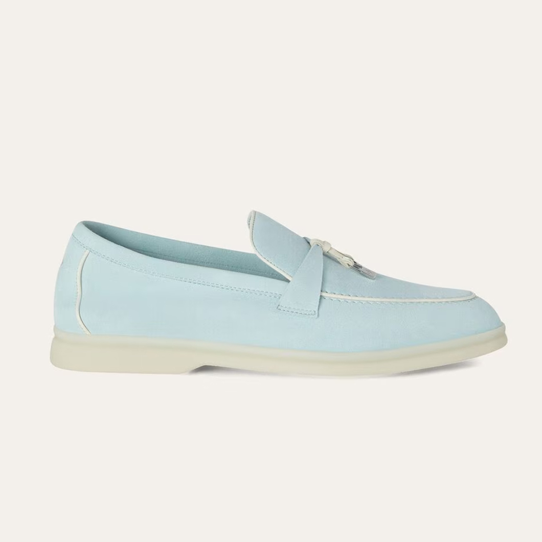 NIGO Loro Piana Women's Spring Summer Autumn Summer Charms Walk Moccasin Shoes Round Toe Casual Color Blocking Pendant Loafers Shoes #nigo71948