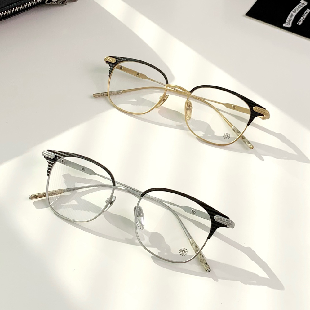 NIGO Chrome Hearts Men's Women's Solid Color Mirror Arm Carved Decoration Casual Fashion Square Glasses #nigo75189