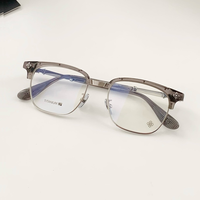 NIGO Chrome Hearts Men's Women's Solid Color Mirror Arm Carved Decoration Casual Fashion Square Glasses #nigo75192