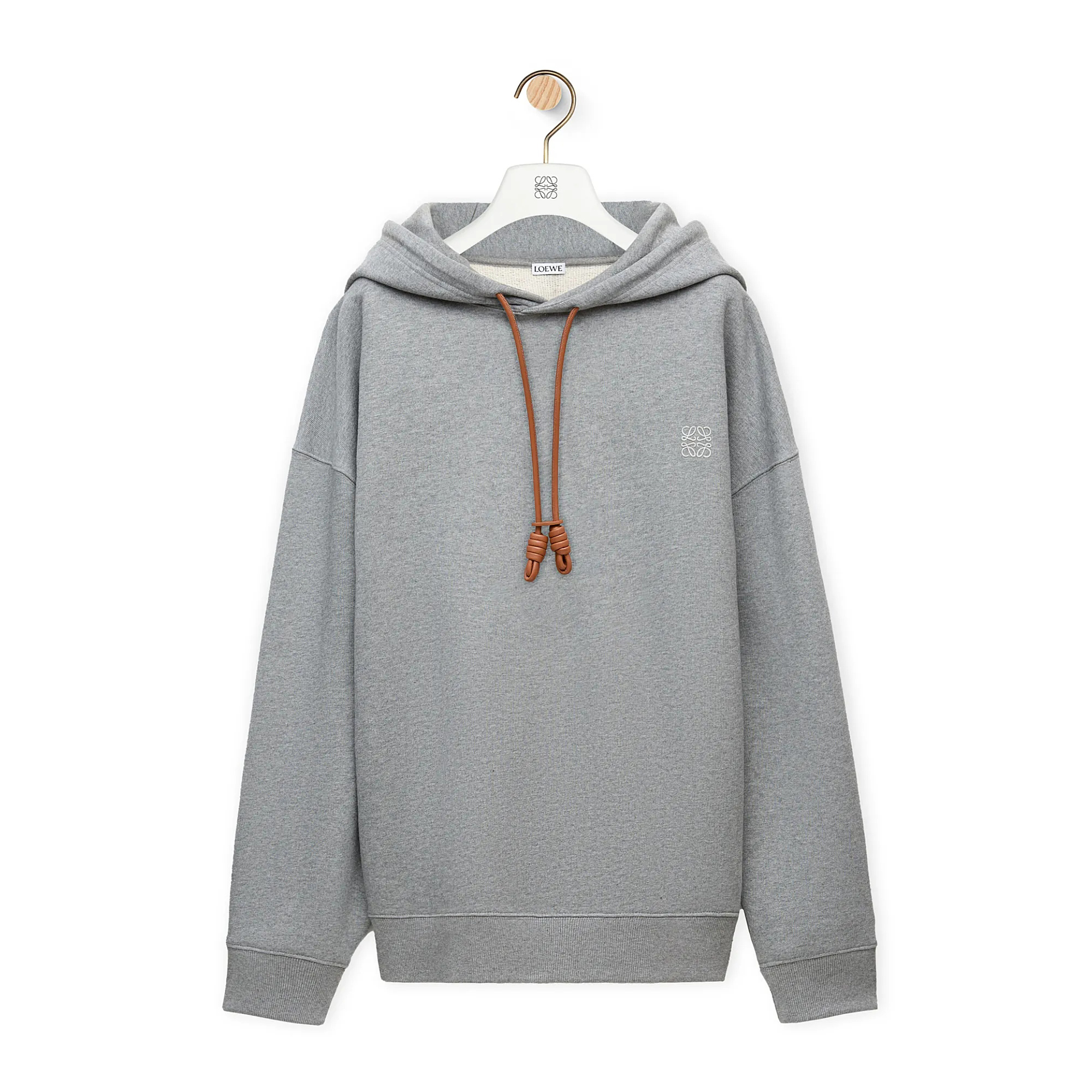 NIGO Loewe Men's Logo Embroidery Spring And Autumn Cotton Loose Solid Color Long Sleeve Pullover Hooded Drawstring Sweatshirt #nigo75195