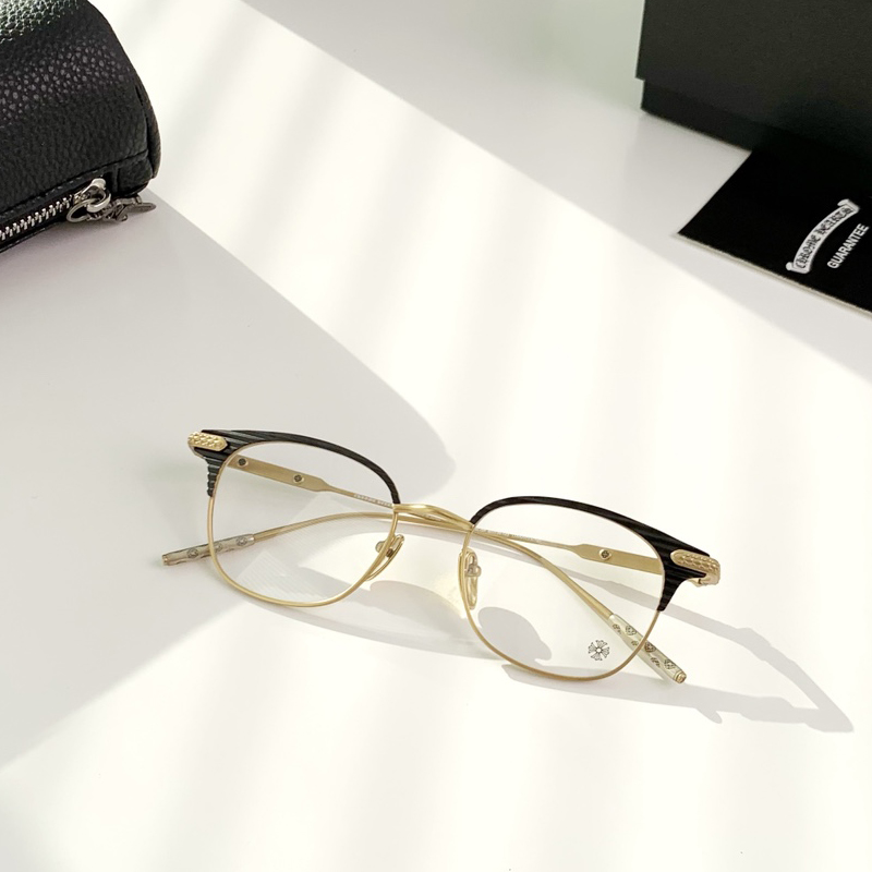 NIGO Chrome Hearts Men's Women's Solid Color Mirror Arm Carved Decoration Casual Fashion Square Glasses #nigo75189