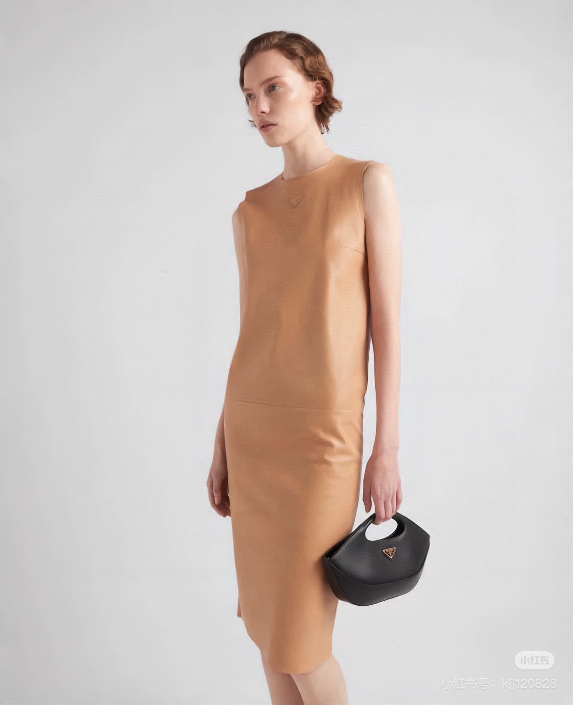 NIGO Prada Women's Fashion Luxury Spring And Summer Round Neck Leather Sleeveless Vest Dress Lambskin Comfortable Trend Temperament Dresses #nigo71957