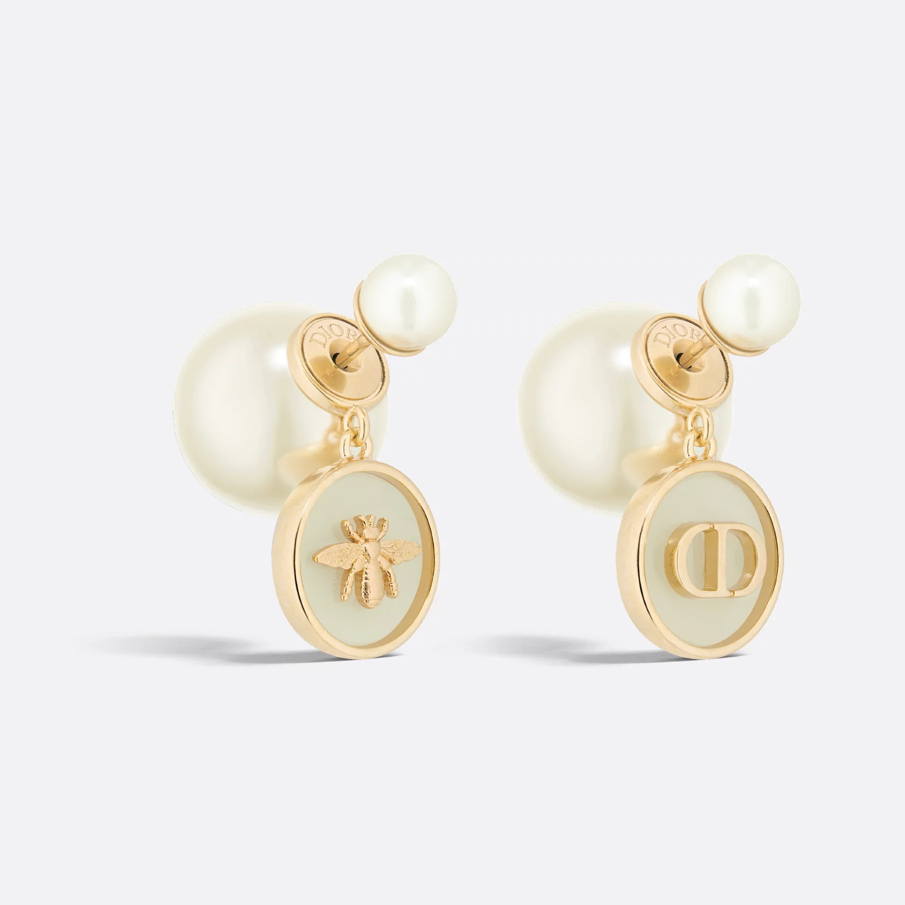 NIGO Dior Tribales Women's Asymmetric Pattern Resin Beads Dangle Metal Earrings Jewelry #nigo75213