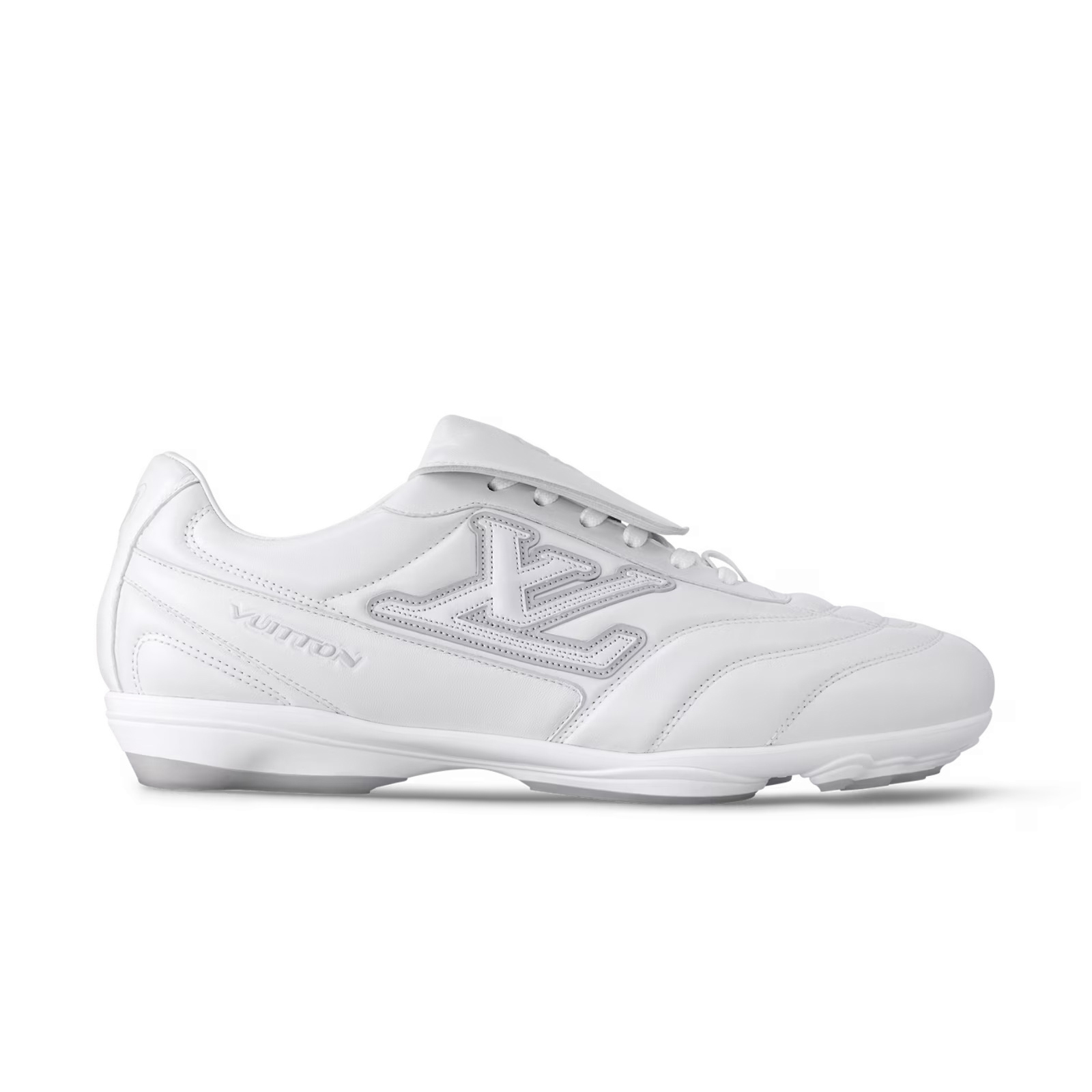 NIGO Louis Vuitton Footprint Men's and Women's Solid Color Leather Round Toe Lace Up Low Top Sneakers Shoes #nigo75225