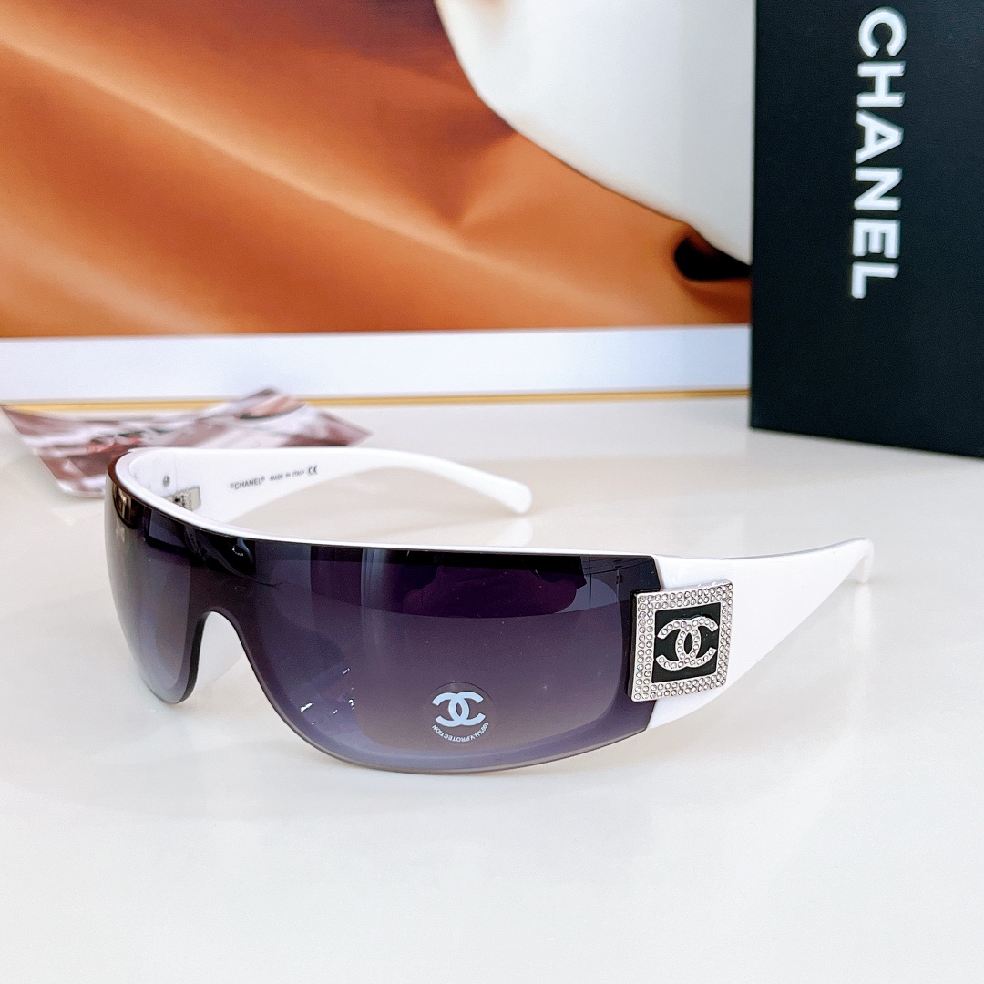 NIGO Chanel Women's Solid Color Sport Irregular Shape Sunglasses Eyeglasses Glasses #nigo75226