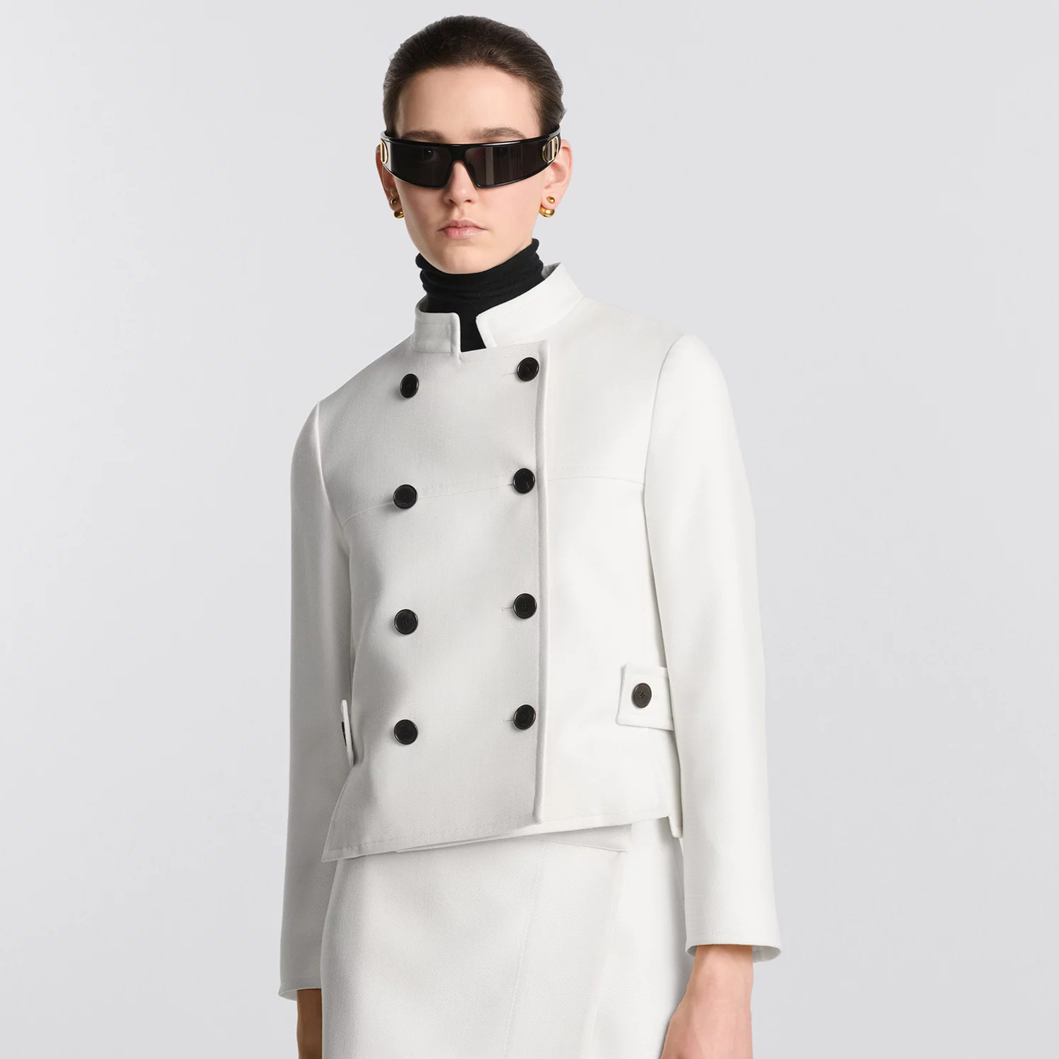 NIGO Dior Women's Autumn And Winter Solid Color Collar Double Breasted Long Sleeved Jacket Vest Two Piece Set #nigo75232