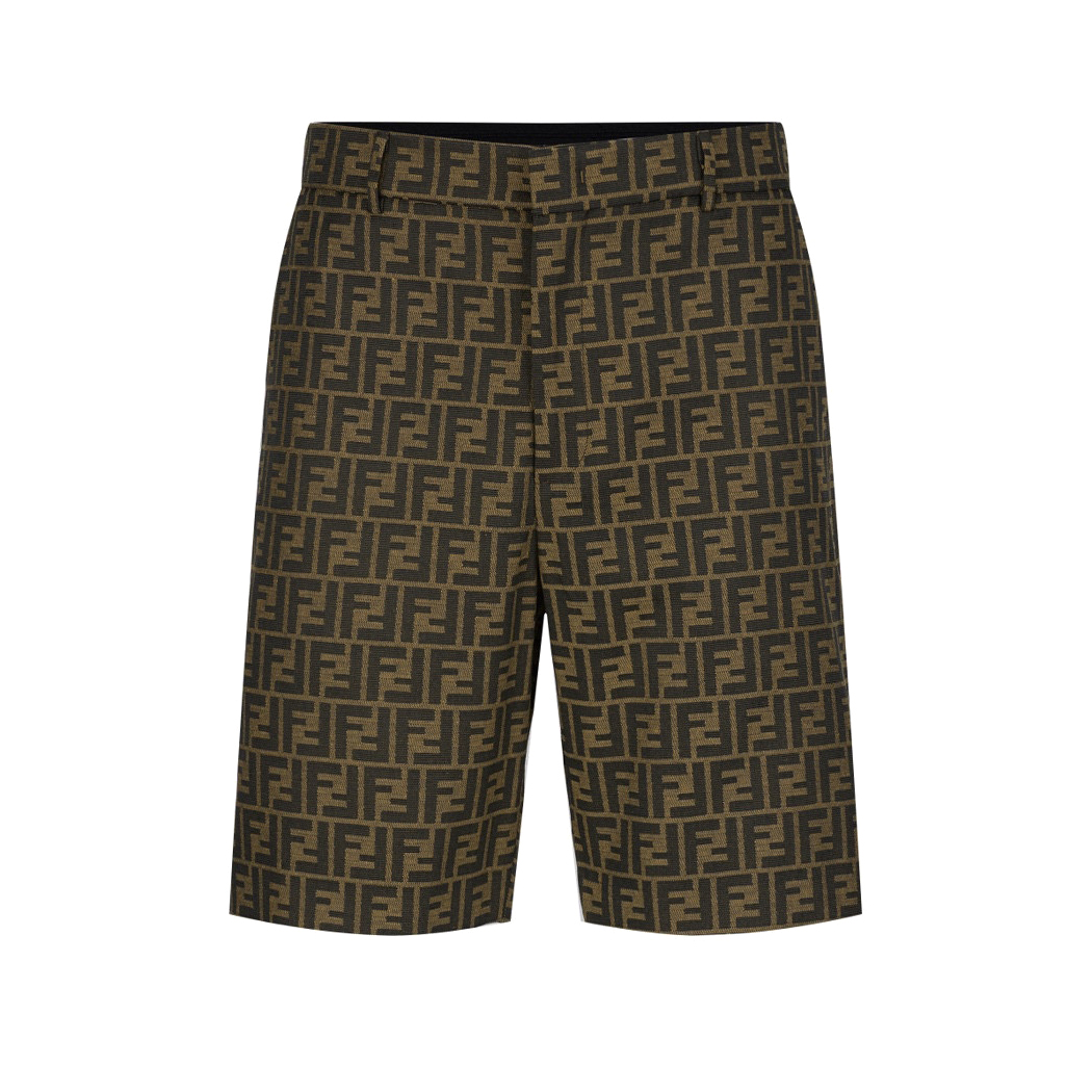 NIGO Fendi Men's Summer Solid Colour Letter Logo Print Bermuda Shorts Pants #nigo75239
