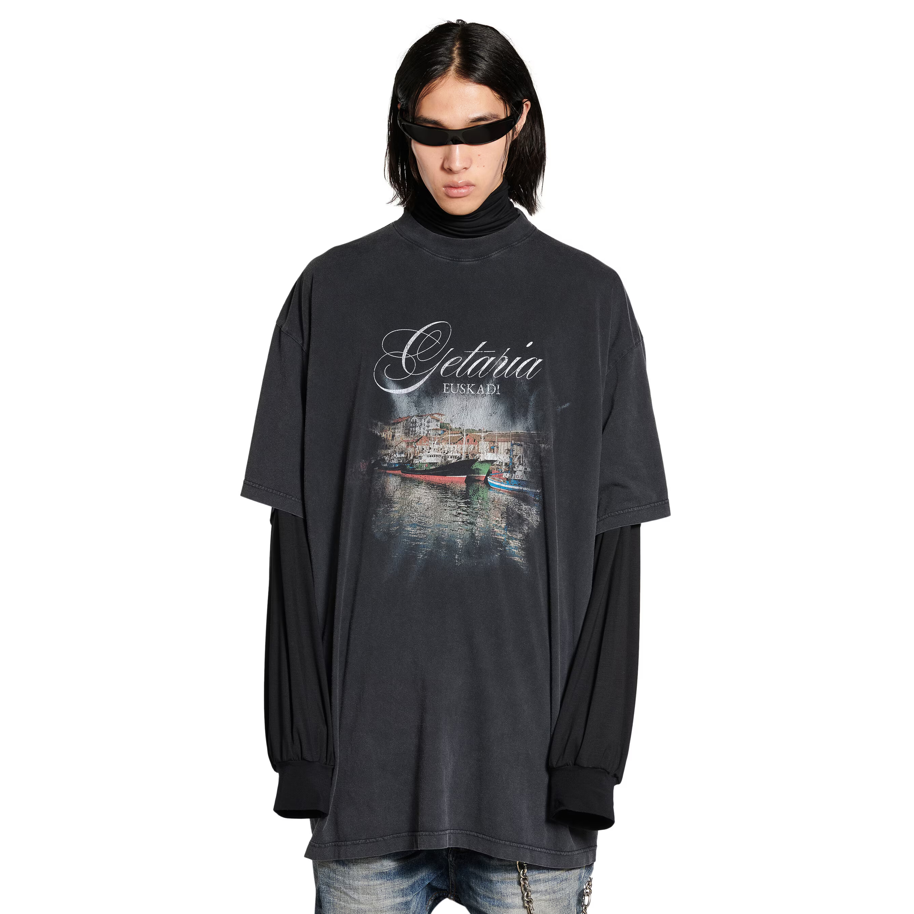 NIGO Balenciaga Men's Summer Logo Printed Faded Solid Color Round Neck Pullover Oversized Getaria Short Sleeve T-shirt Ngvp #nigo9937
