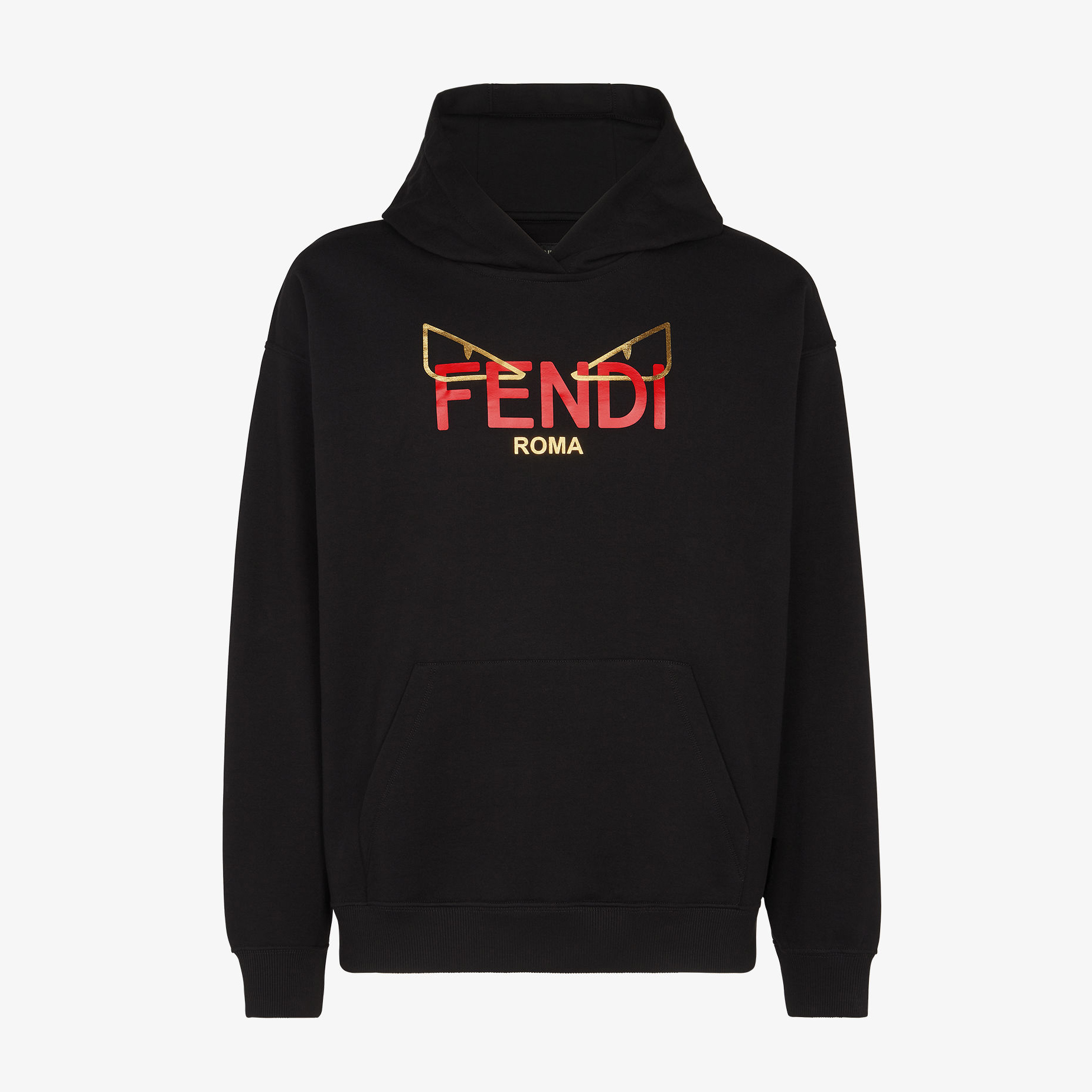 NIGO Fendi Men's Spring and Autumn Letter Printed Black Hooded Long Sleeve Sweatshirt #nigo75246
