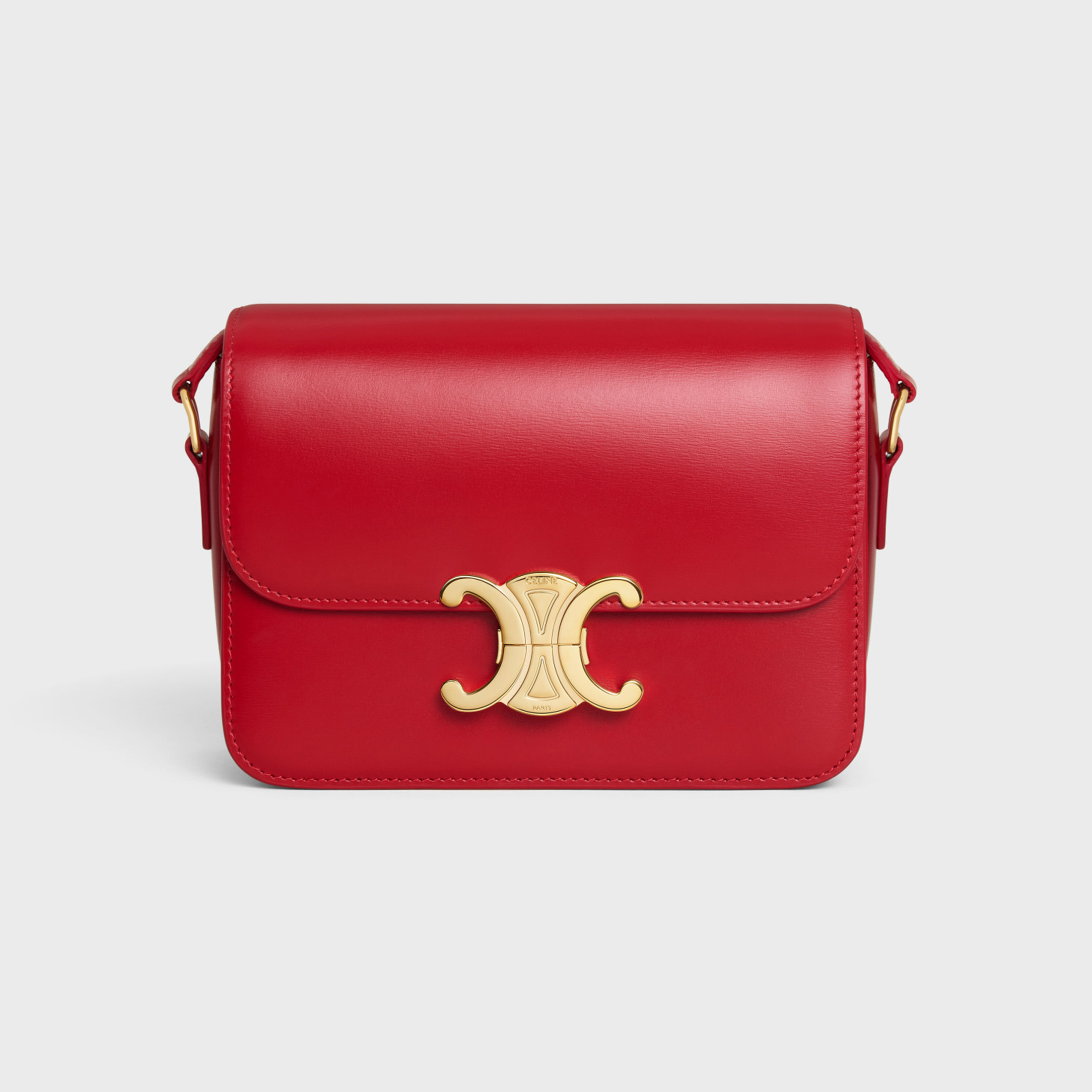 NIGO Celine Teen Triomphe Polished Cowhide Tote Women's Temperament Luxury Red Temperament Crossbody Logo Tote Handbag Bags #nigo71967