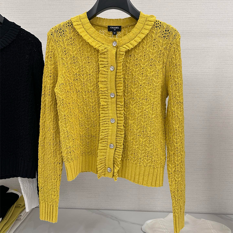 NIGO Chanel Women's Spring, Autumn And Winter Cotton Single-Breasted Solid Color Long-Sleeved Knitted Cardigan Ngvp #nigo9941