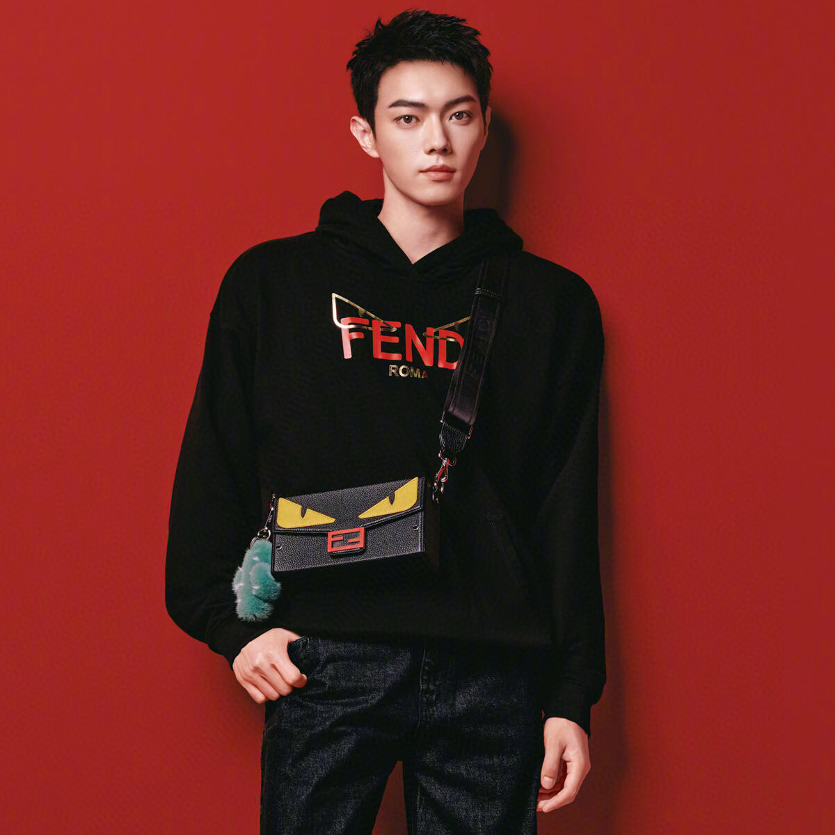 NIGO Fendi Men's Spring and Autumn Letter Printed Black Hooded Long Sleeve Sweatshirt #nigo75246