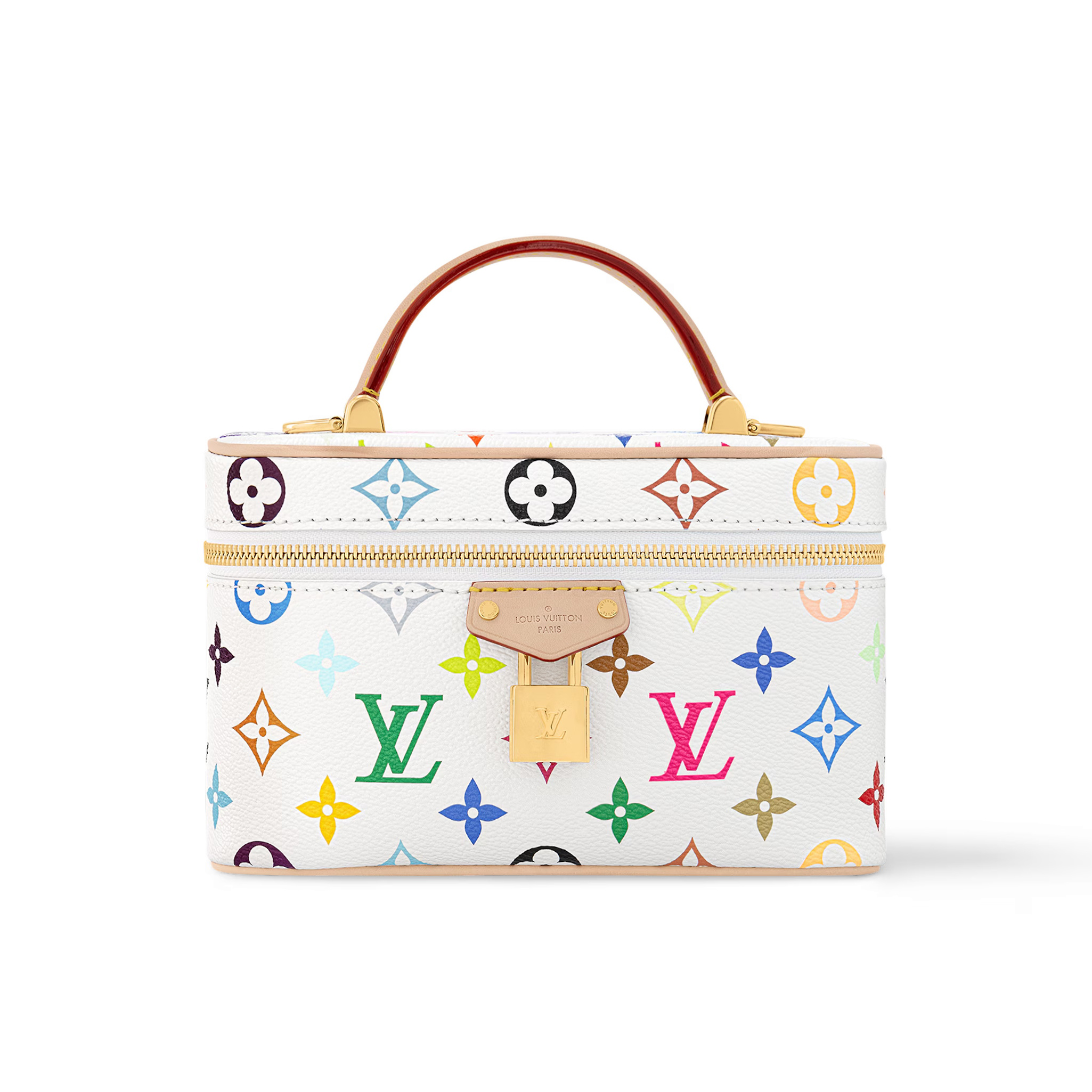 NIGO Louis Vuitton Lv X Tm Vanity Chain Pouch Women's Detachable Chain Colorful Printed Zipper Closure Coated Canvas Shoulder Crossbody Handbag Bag Bags #nigo75242