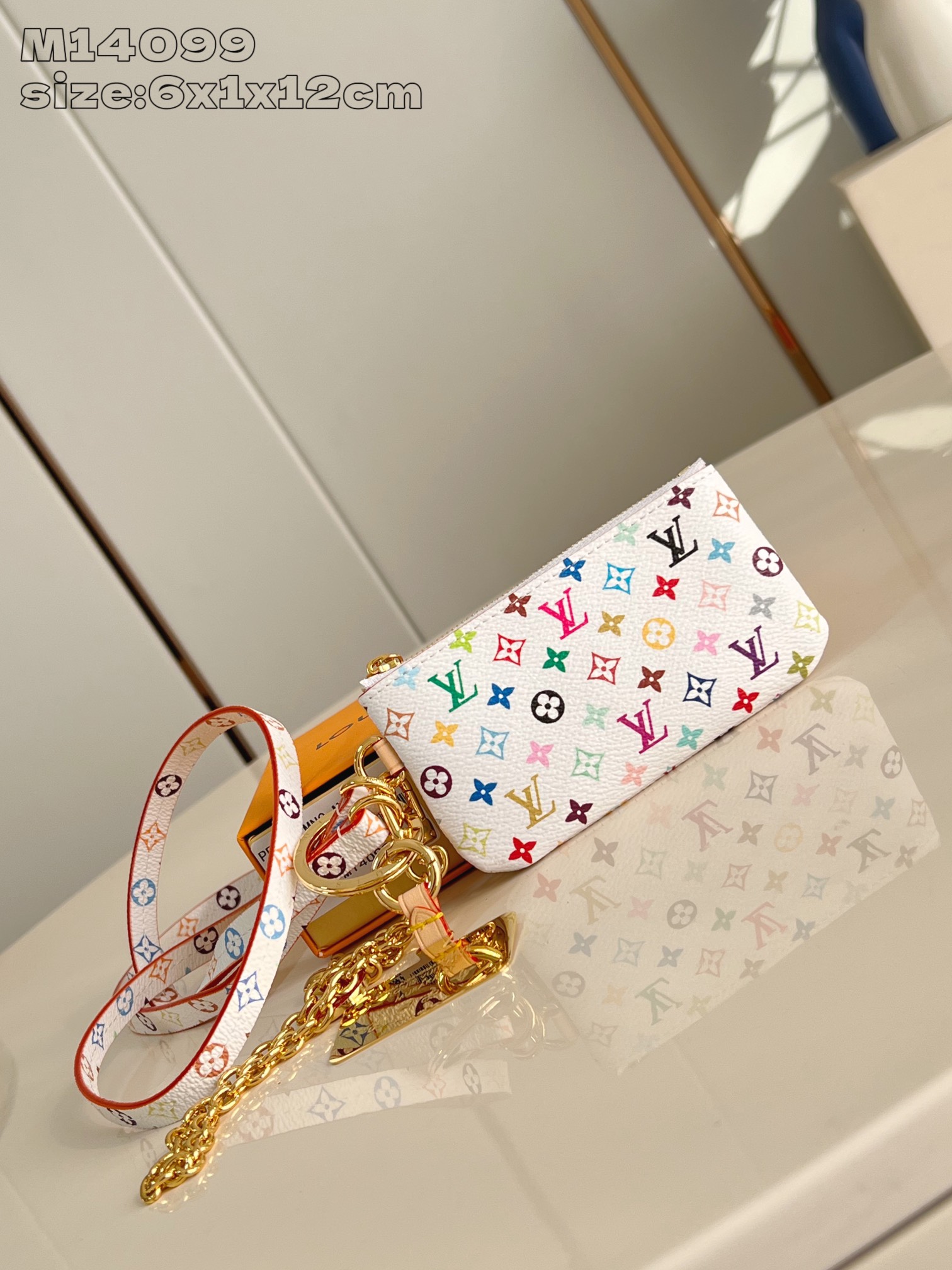 NIGO Louis Vuitton LV x TM Women's Chain Shoulder Strap Colorful Printed Shoulder Slanting Cell Phone Bag Bags #nigo75244