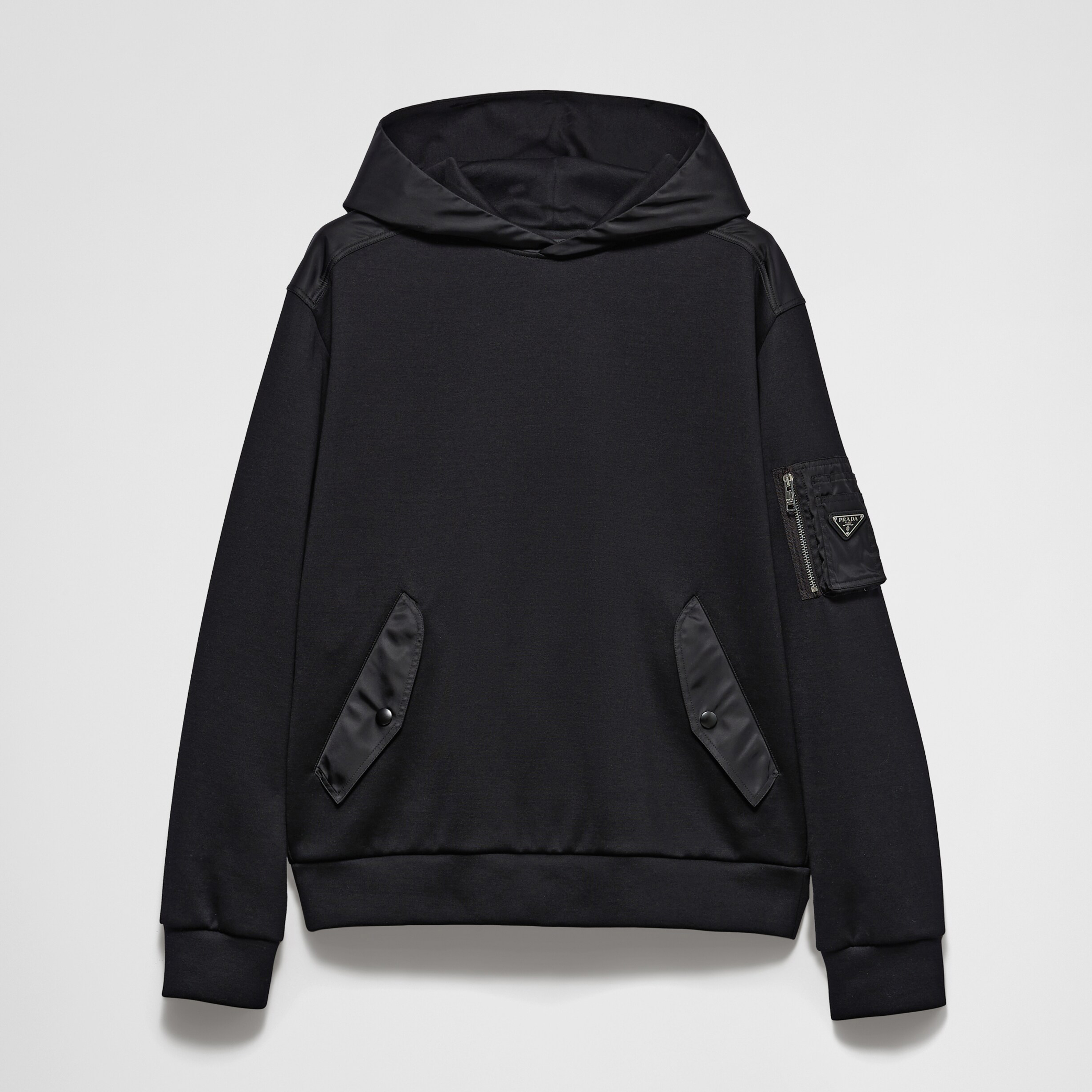 NIGO Prada Men's Spring and Autumn Solid Color Cotton Fleece Hooded Long Sleeve Sweatshirt #nigo75254