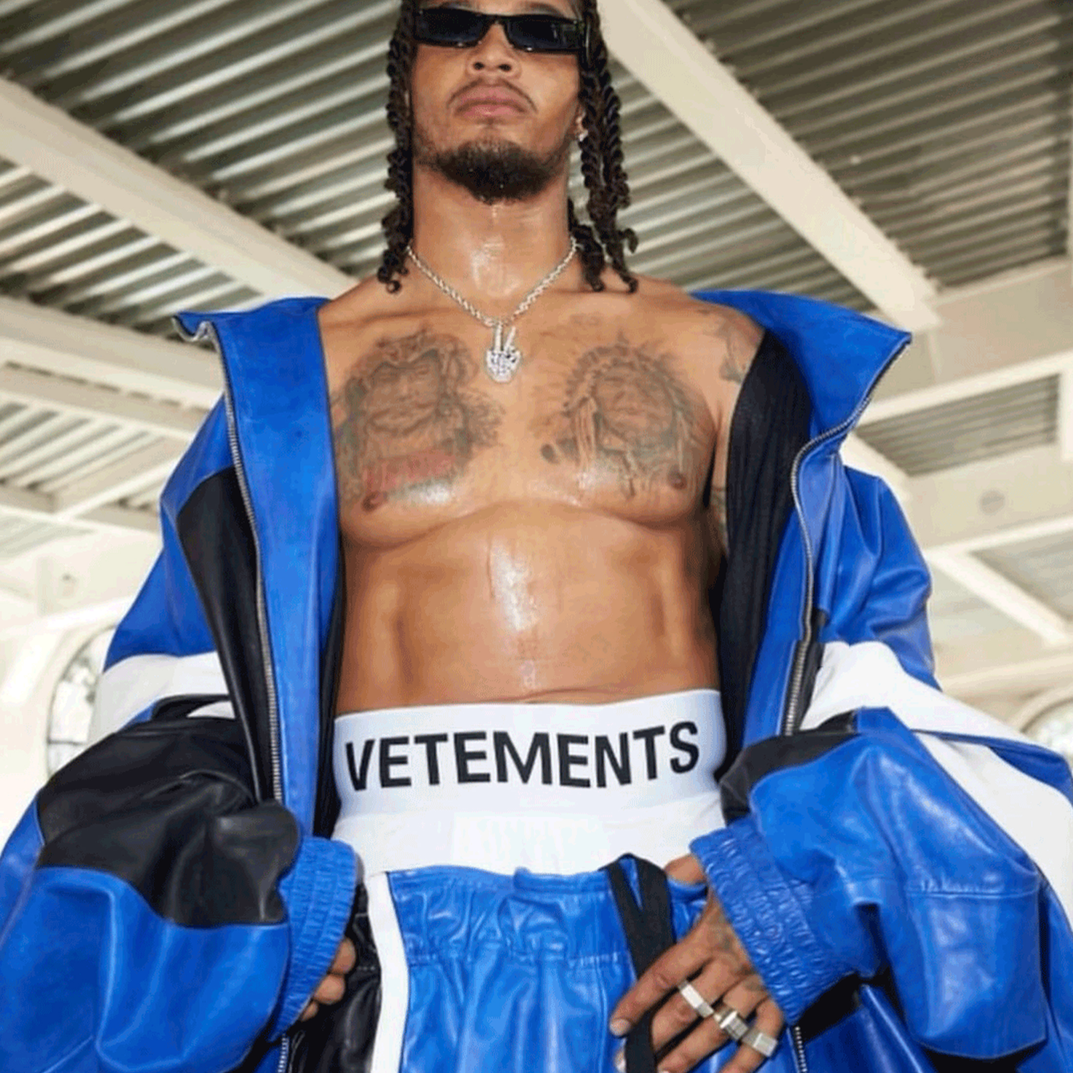 NIGO Vetements Men's Printed Letter Webbing Cotton Elastic Breathable Long Boxer Briefs Comfortable High Street Underpants Accessories #nigo9952