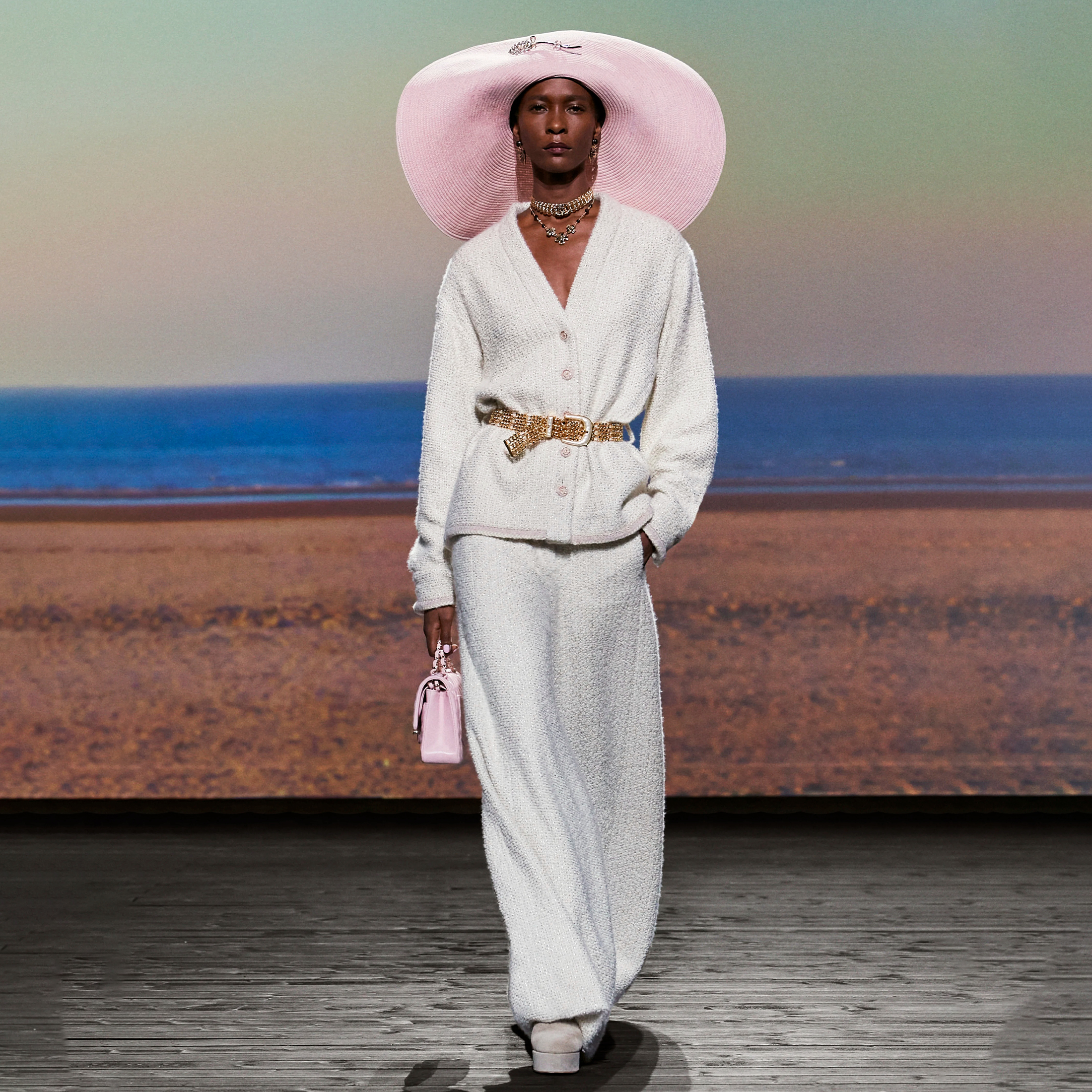 NIGO Chanel Women's Autumn And Winter New Beige Jacket V-neck Bathrobe Belt Tweed Top Straight Trousers Pants Casual Suit Set Ngvp #nigo9951