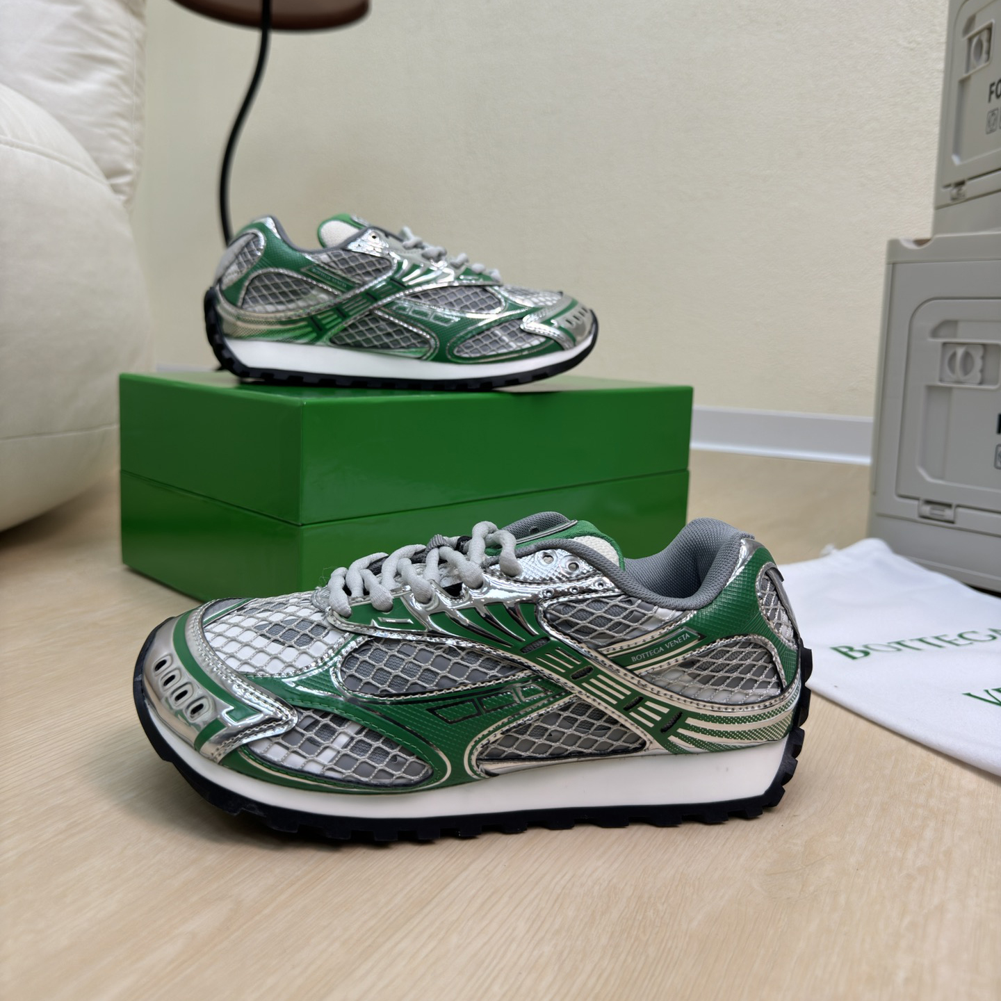 NIGO Bottega Veneta Men's And Women's Lightweight Tech Mesh Fabric Low Top Lace Up Casual Shoes #nigo75281